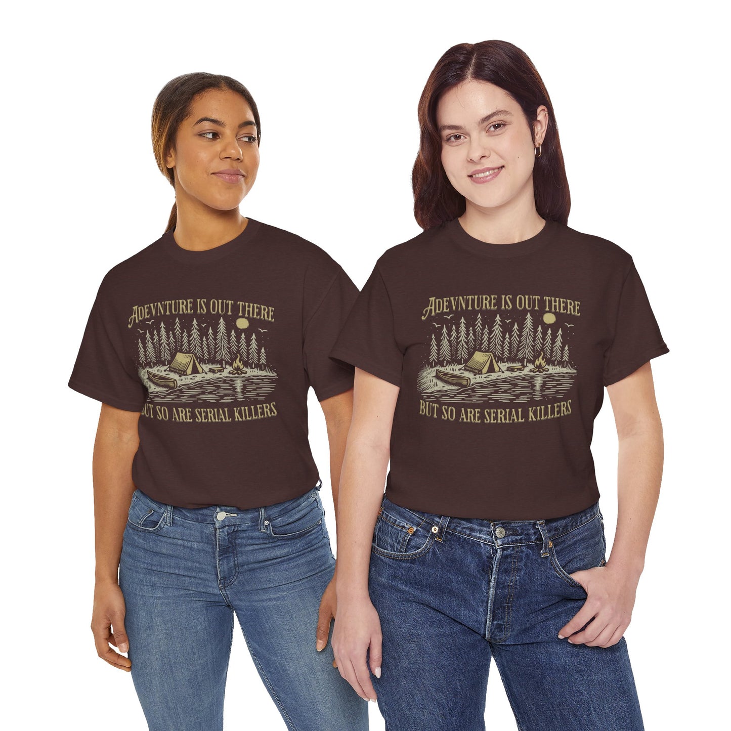 Adventure Is Out There Unisex Heavy Cotton Tee - Funny Outdoor Shirt