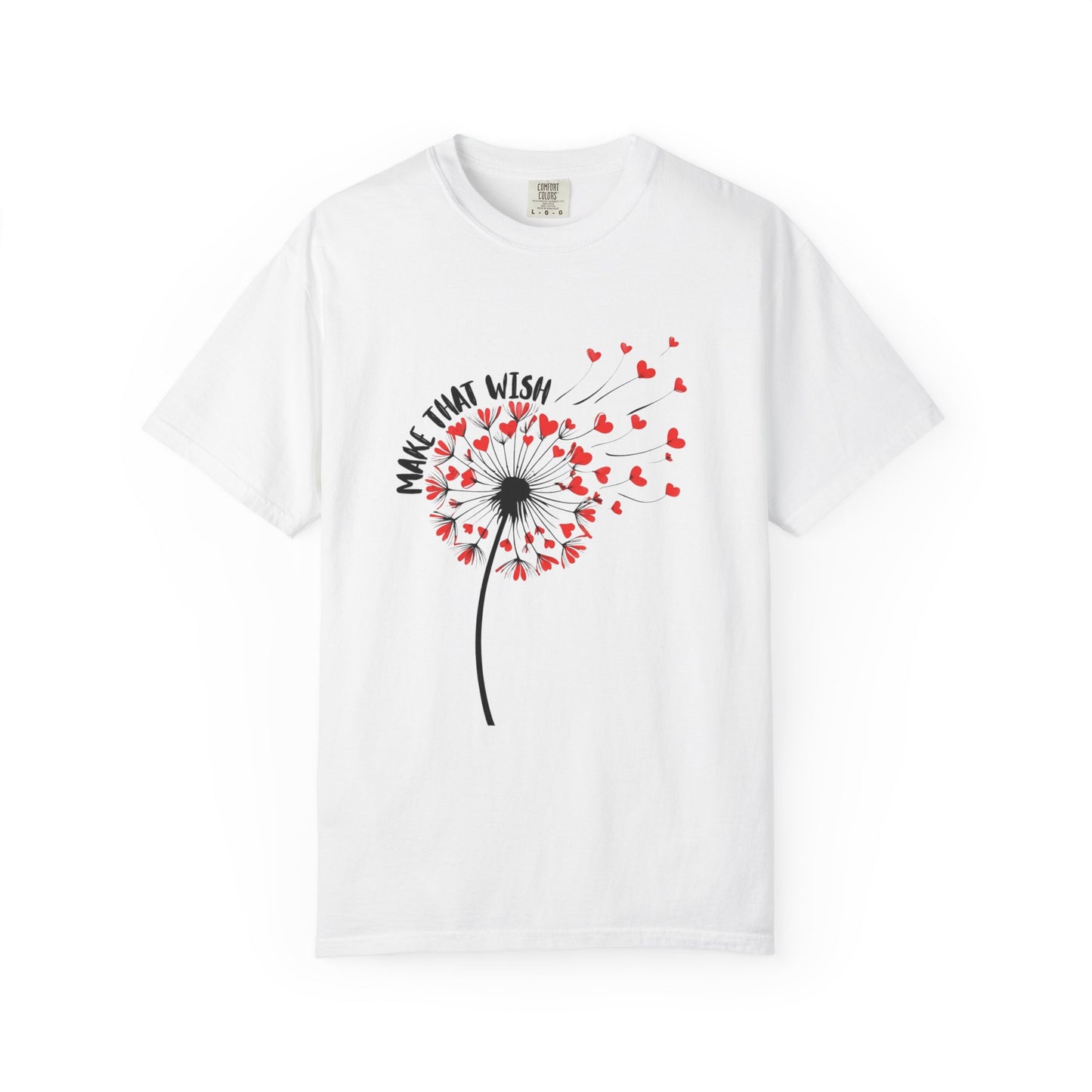 T-Shirt — 'Make That Wish' Dandelion Heart Graphic Tee - Fun Tee - New