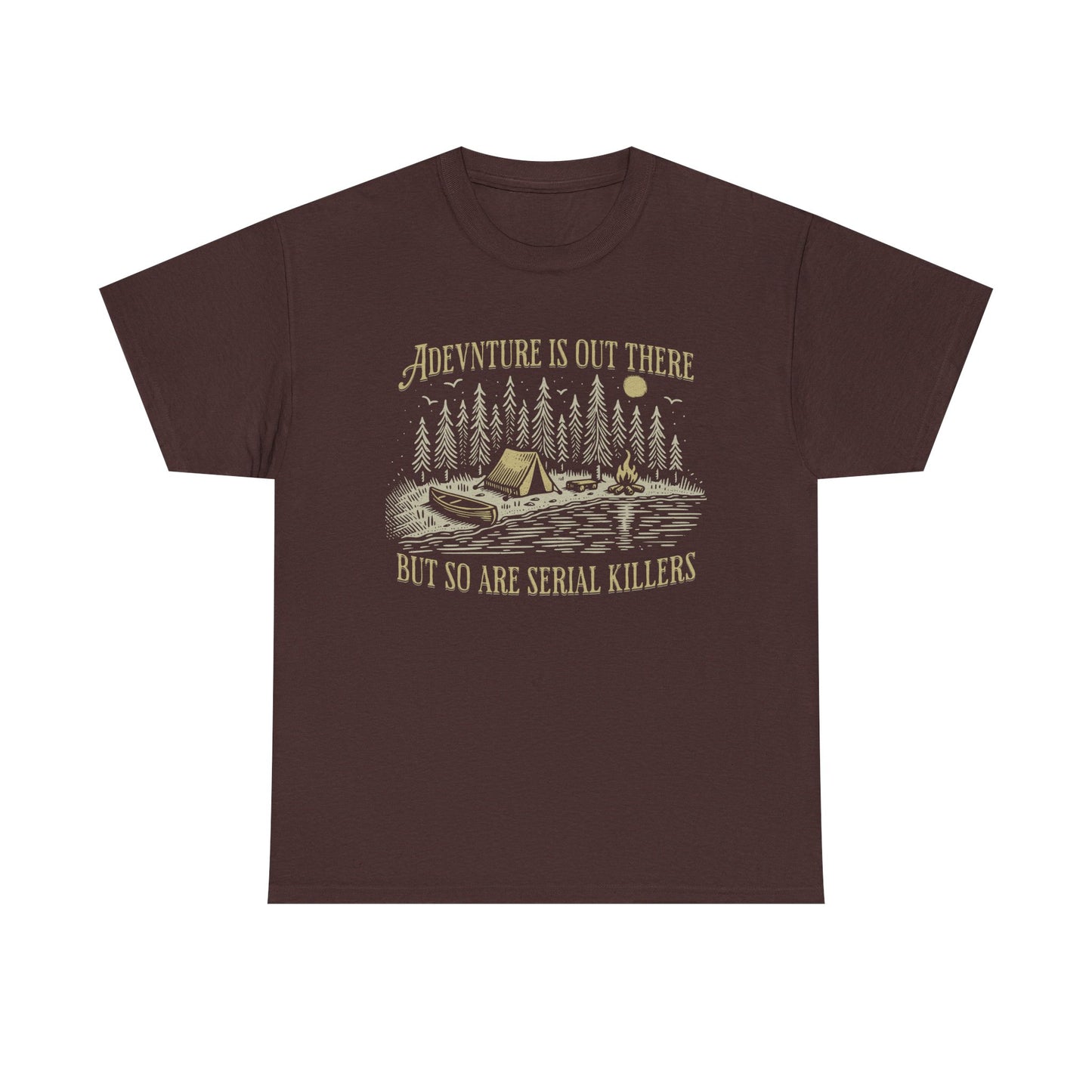 Adventure Is Out There Unisex Heavy Cotton Tee - Funny Outdoor Shirt