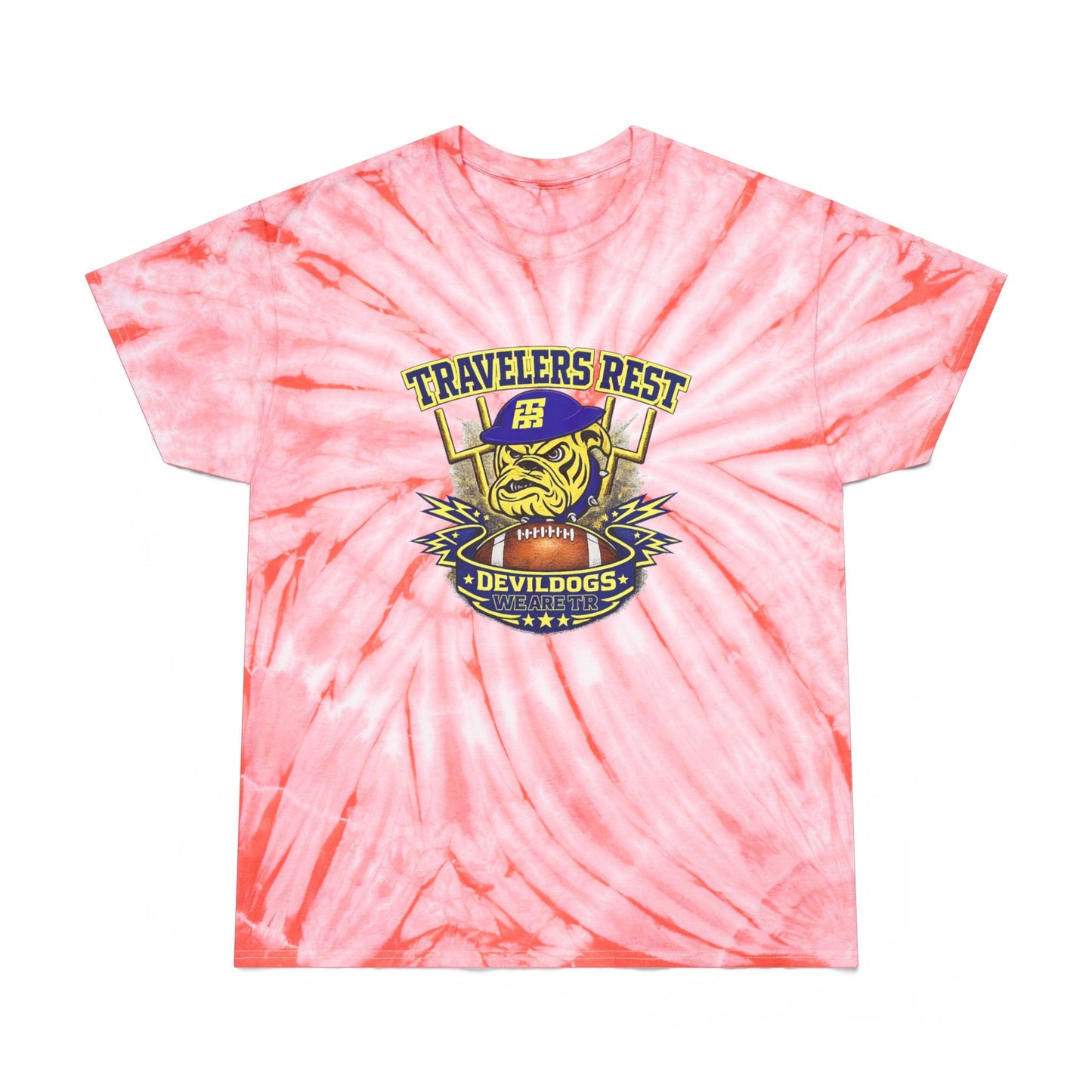 Travelers Rest Devildogs Yellow Cyclone Tie-Dye Tee TRHS