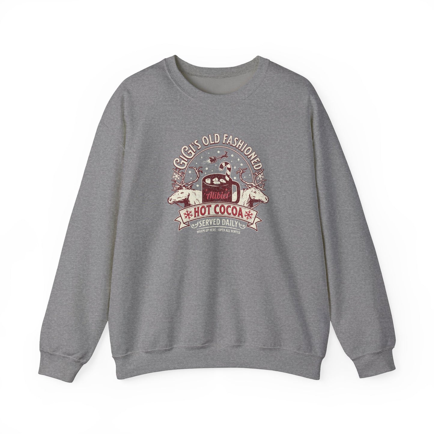 Christmas Cozy Hot Cocoa Crewneck Sweatshirt - Perfect for Winter Celebrations