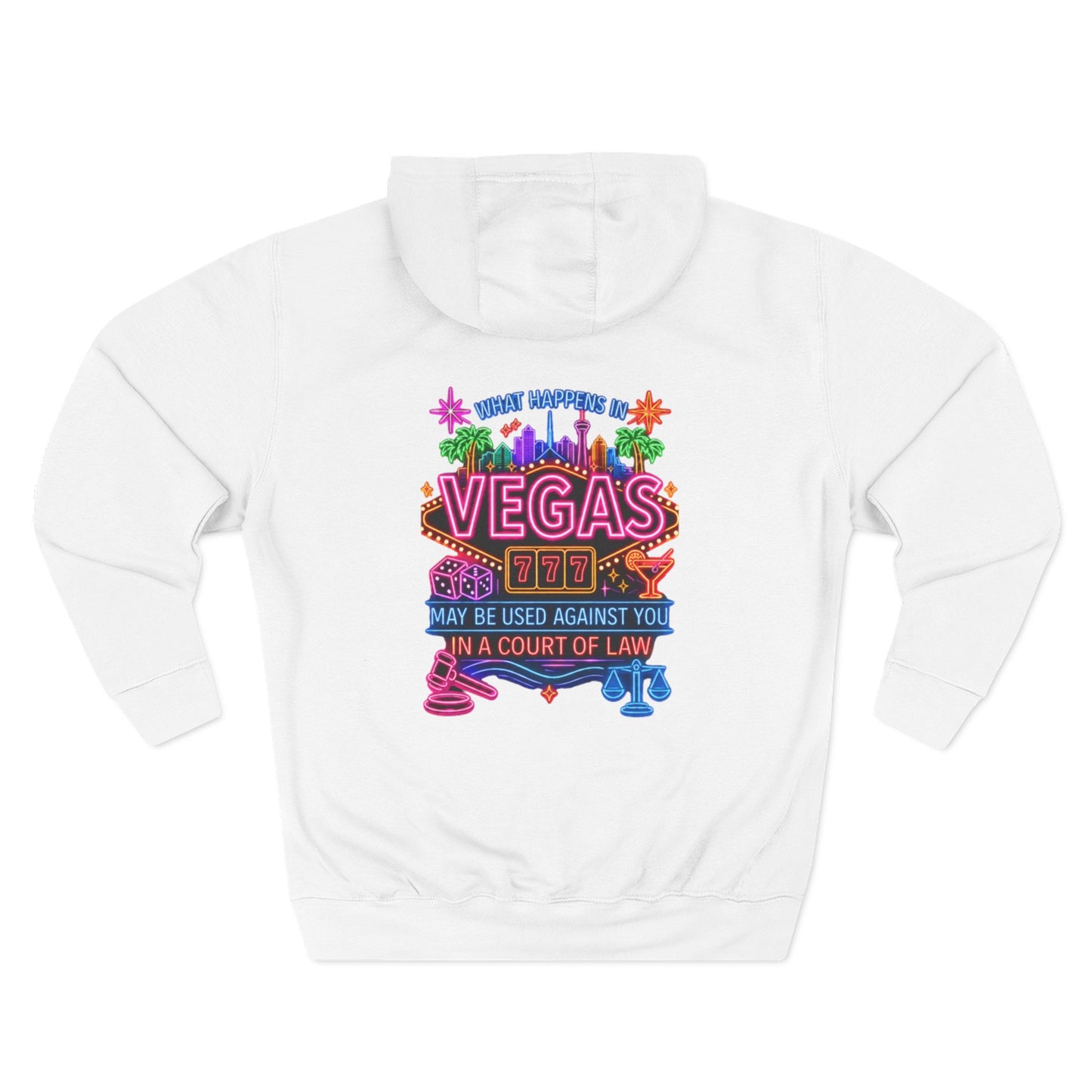 Retro Vegas Neon Hoodie — "What Happens In Vegas" (Design 2) Crime Con 26'