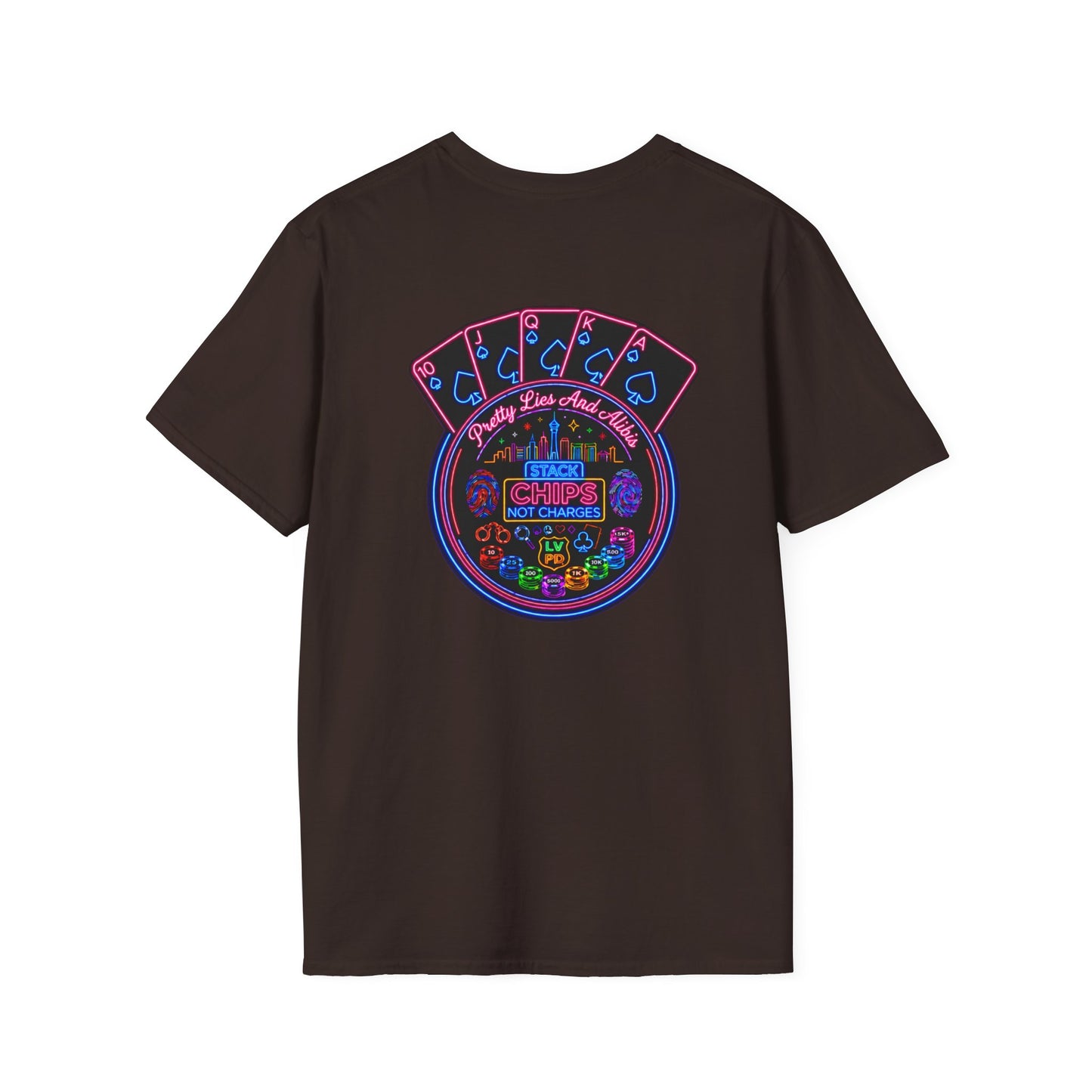 Crew T-Shirt — "Stack Chips Not Charges" Crime Con 26'