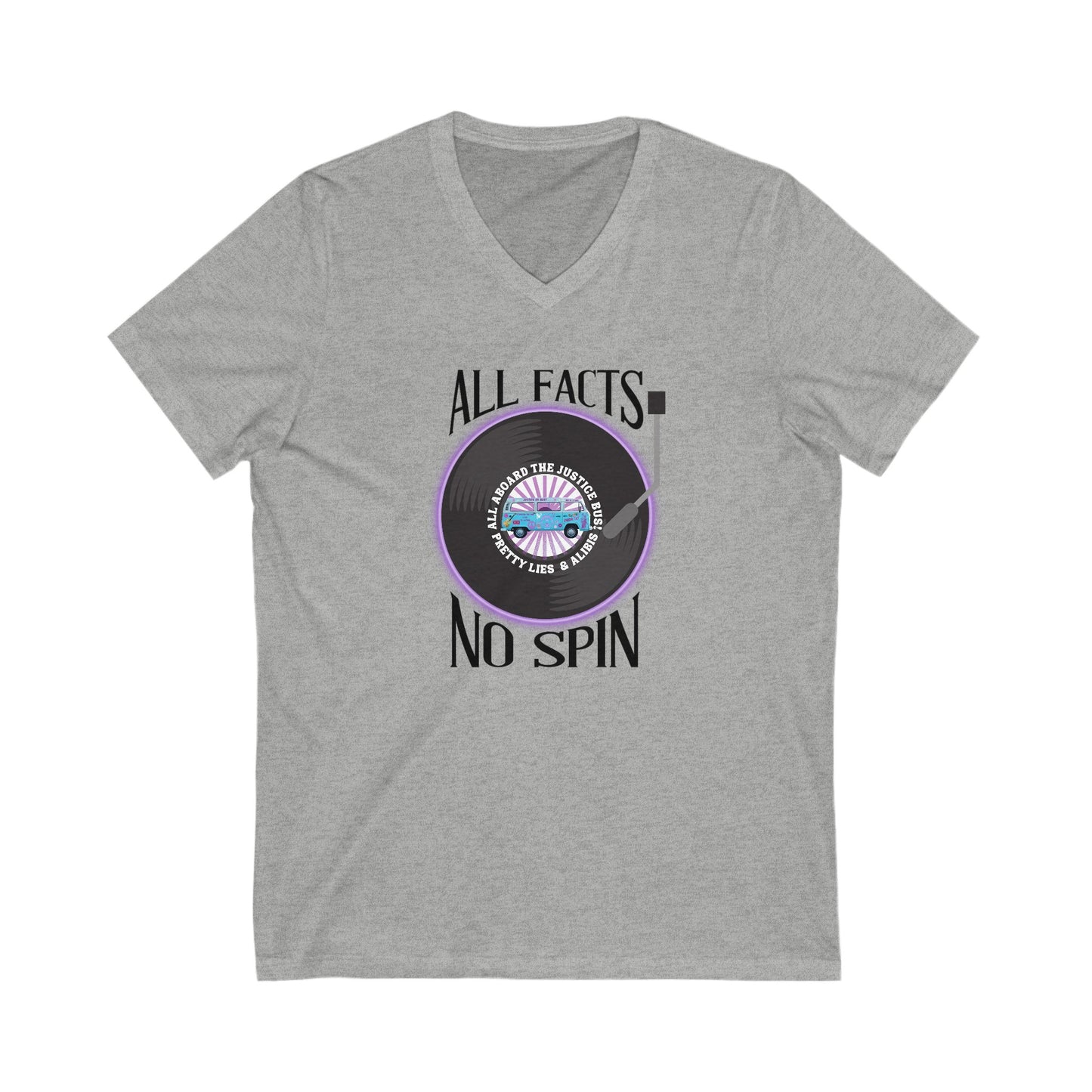 All Facts No Spin Unisex Jersey Short Sleeve V-Neck Tee