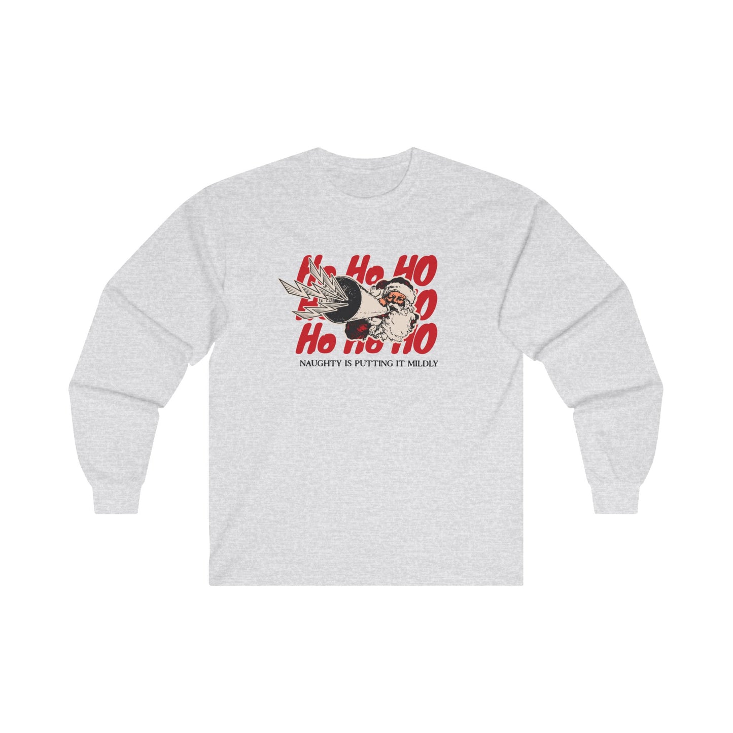 NEW Christmas Naughty List Long Sleeve Tee - Fun Holiday Apparel for Everyone