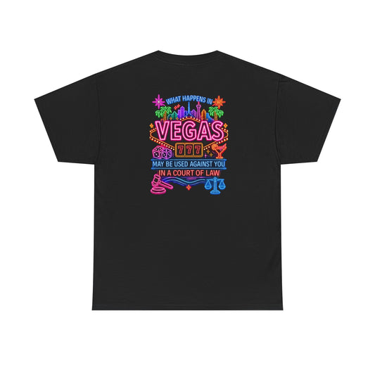 What Happens In Vegas Neon Graphic Tee  Crime Con 26'