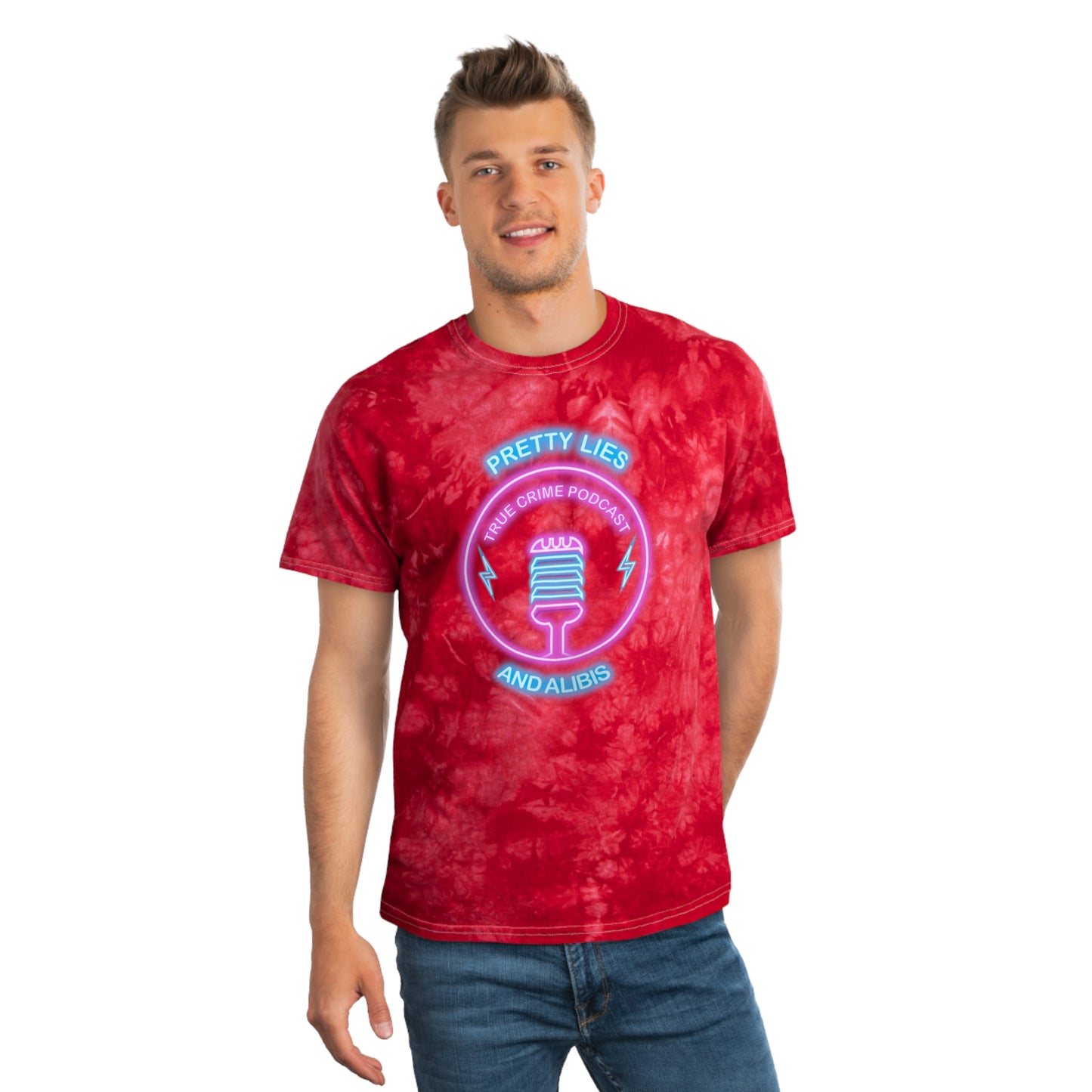 Logo Tie-Dye Tee, Crystal