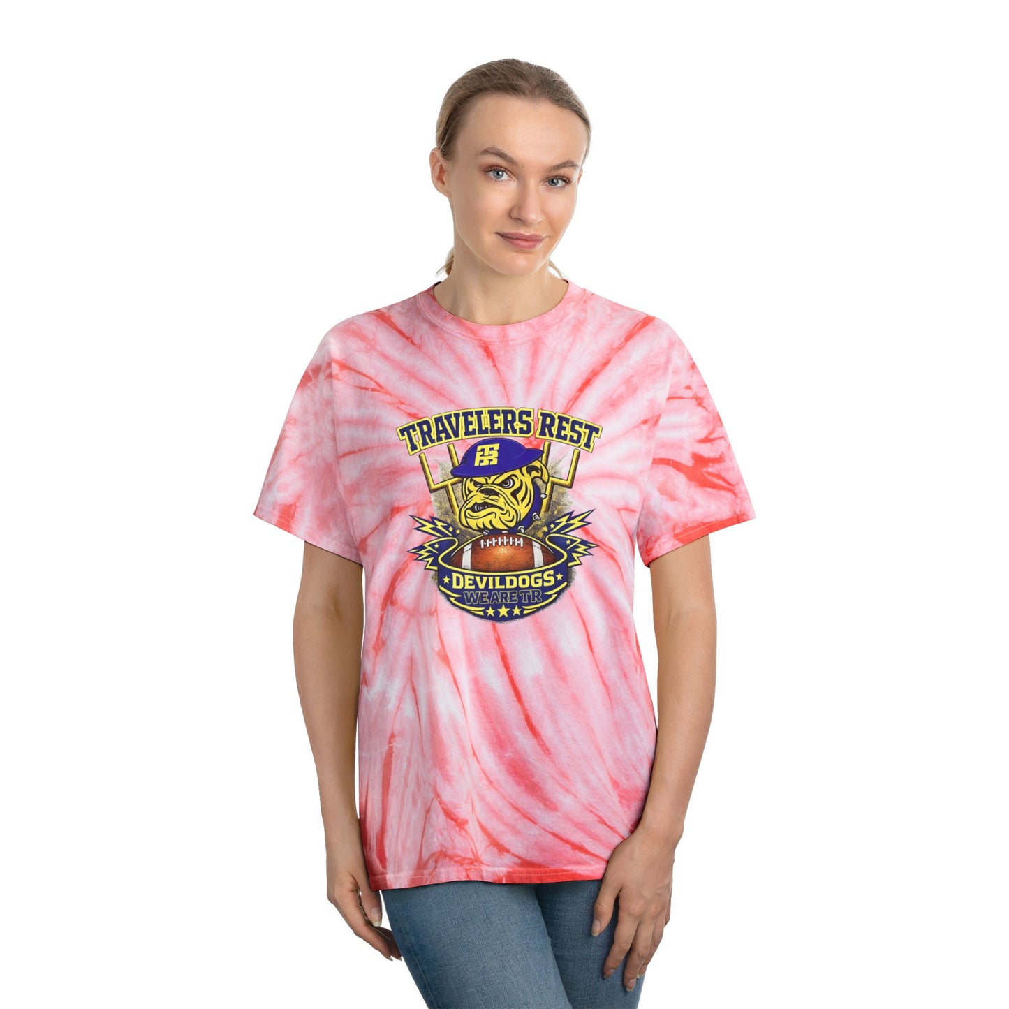 Travelers Rest Devildogs Yellow Cyclone Tie-Dye Tee TRHS
