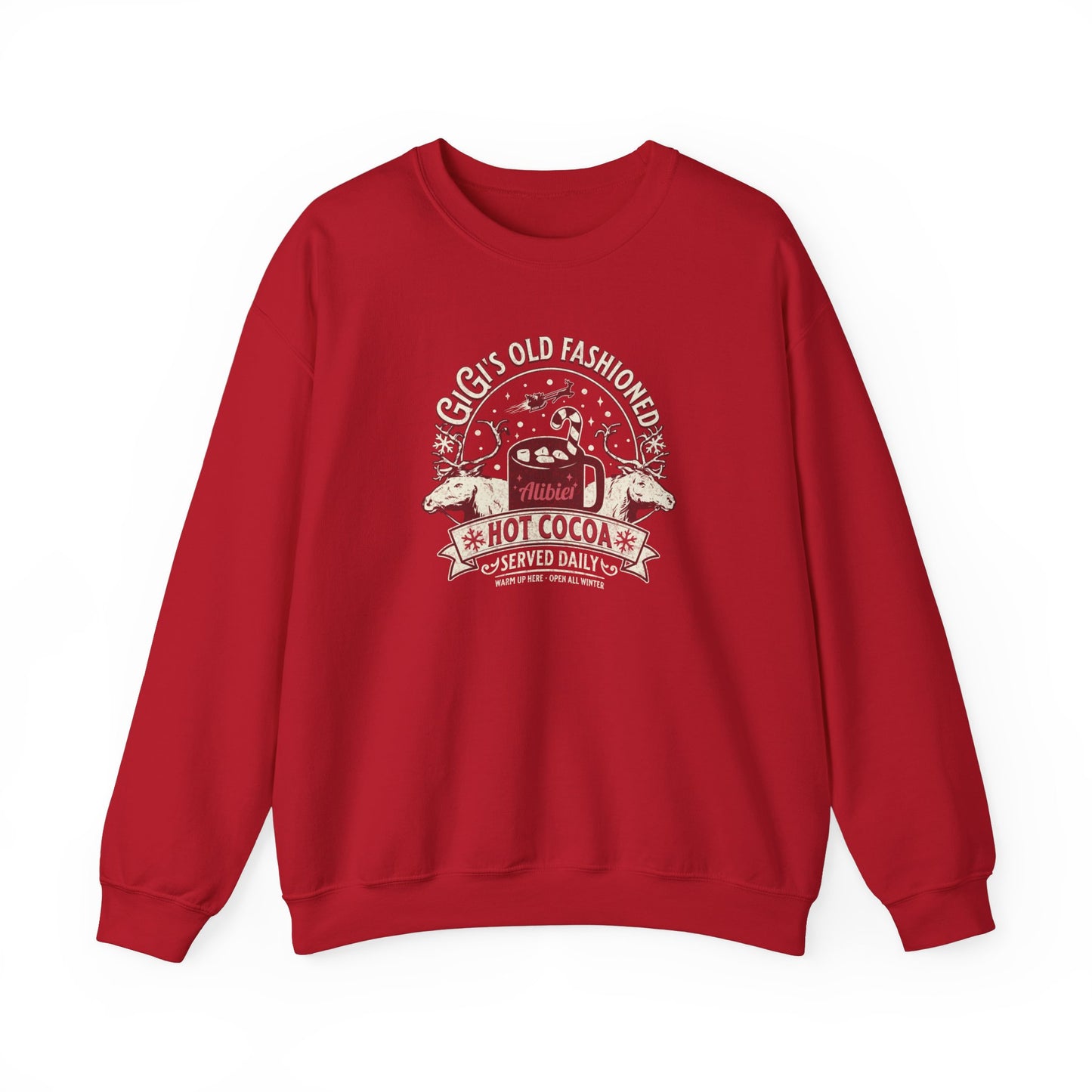 Christmas Cozy Hot Cocoa Crewneck Sweatshirt - Perfect for Winter Celebrations