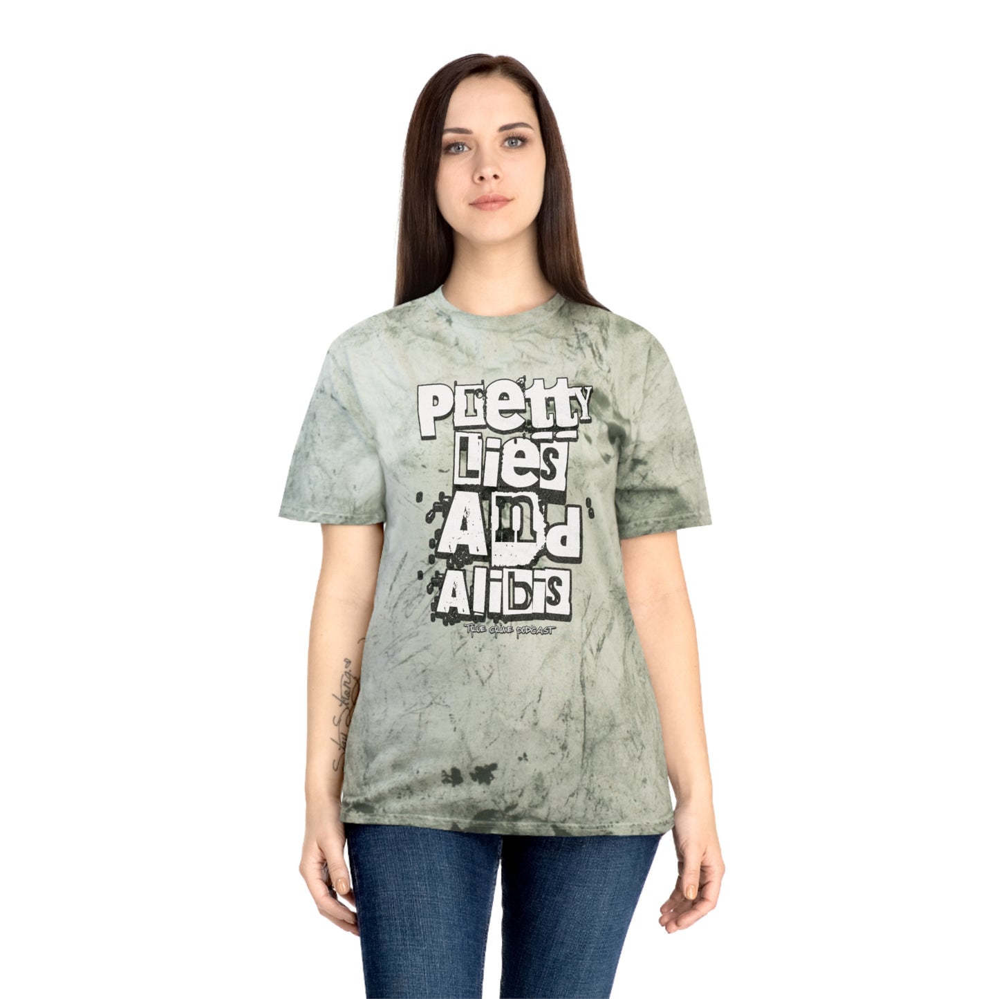 Pretty Lies Ransom Unisex Color Blast T-Shirt - "Pretty Lies and Alibis" Graphic Tee