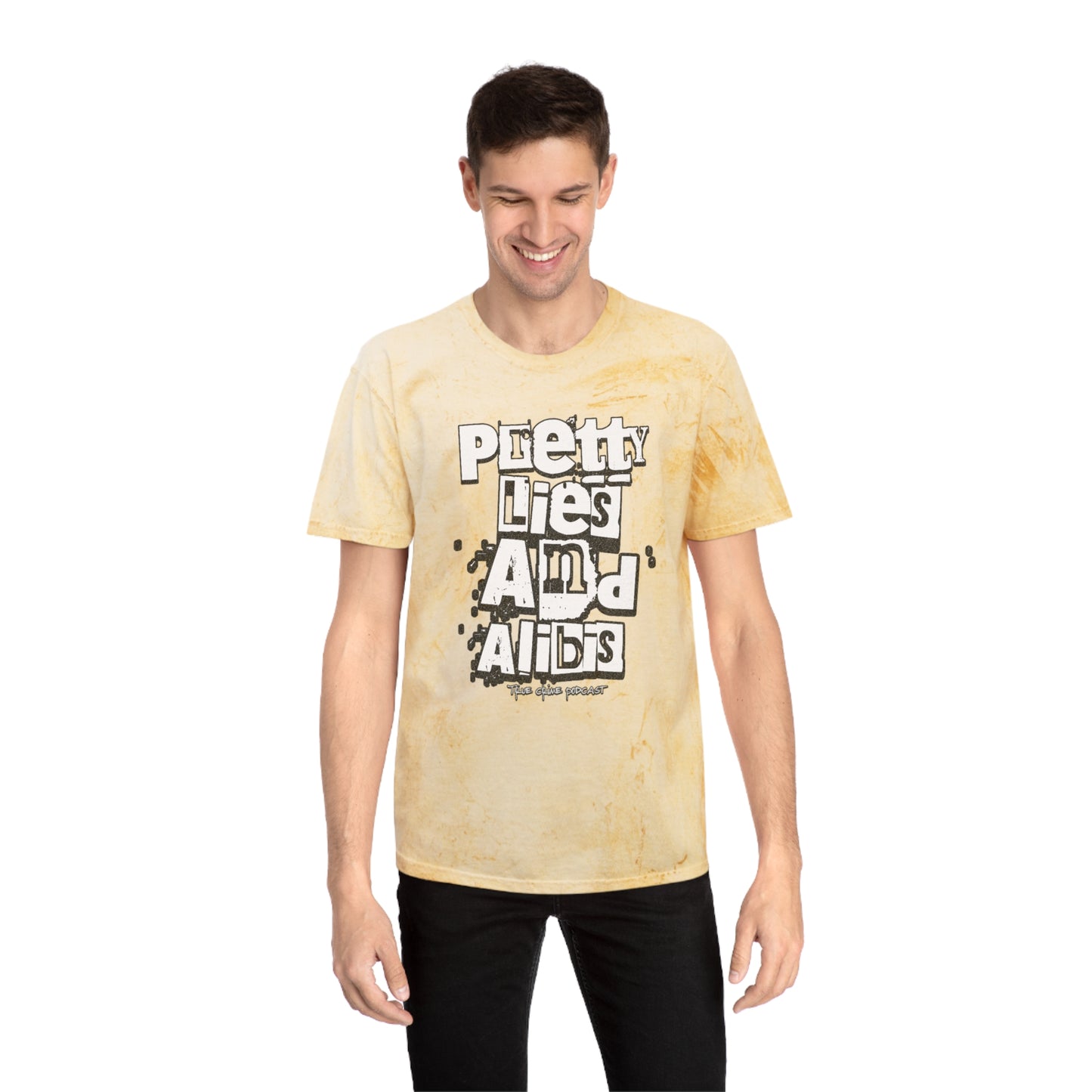 Pretty Lies Ransom Unisex Color Blast T-Shirt - "Pretty Lies and Alibis" Graphic Tee