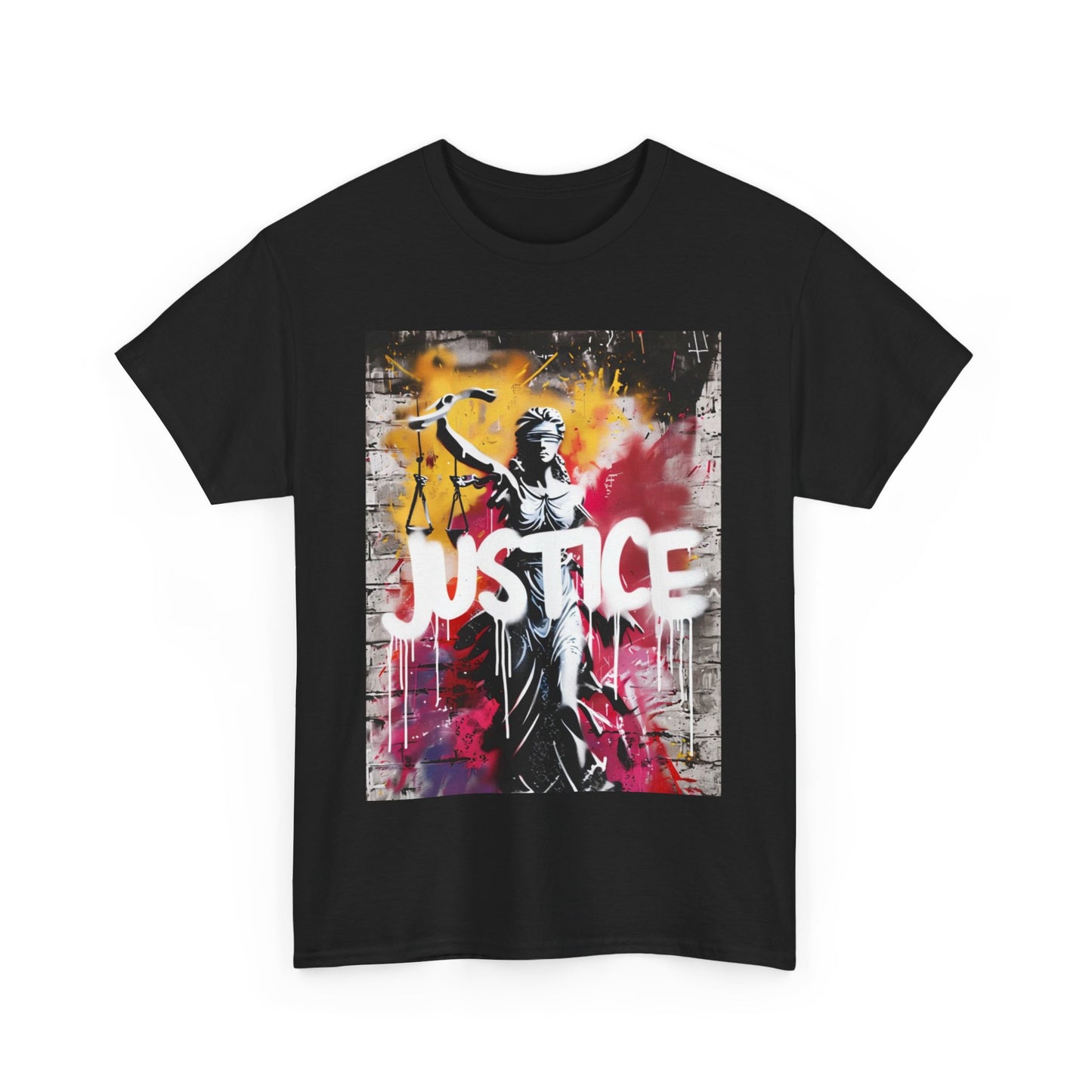 NEW! Justice Graphic Unisex Heavy Cotton Tee - Bold Statement Shirt