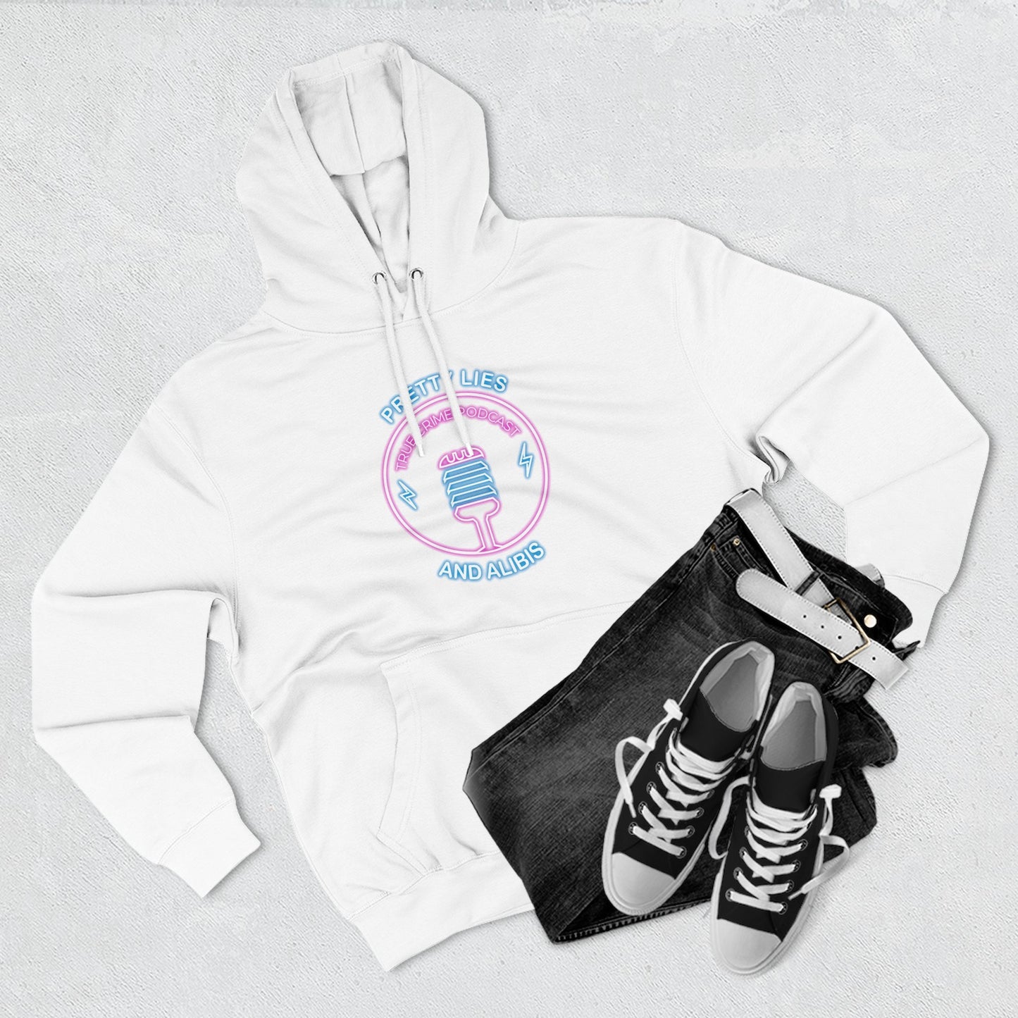 Retro Vegas Neon Hoodie — "What Happens In Vegas" (Design 2) Crime Con 26'