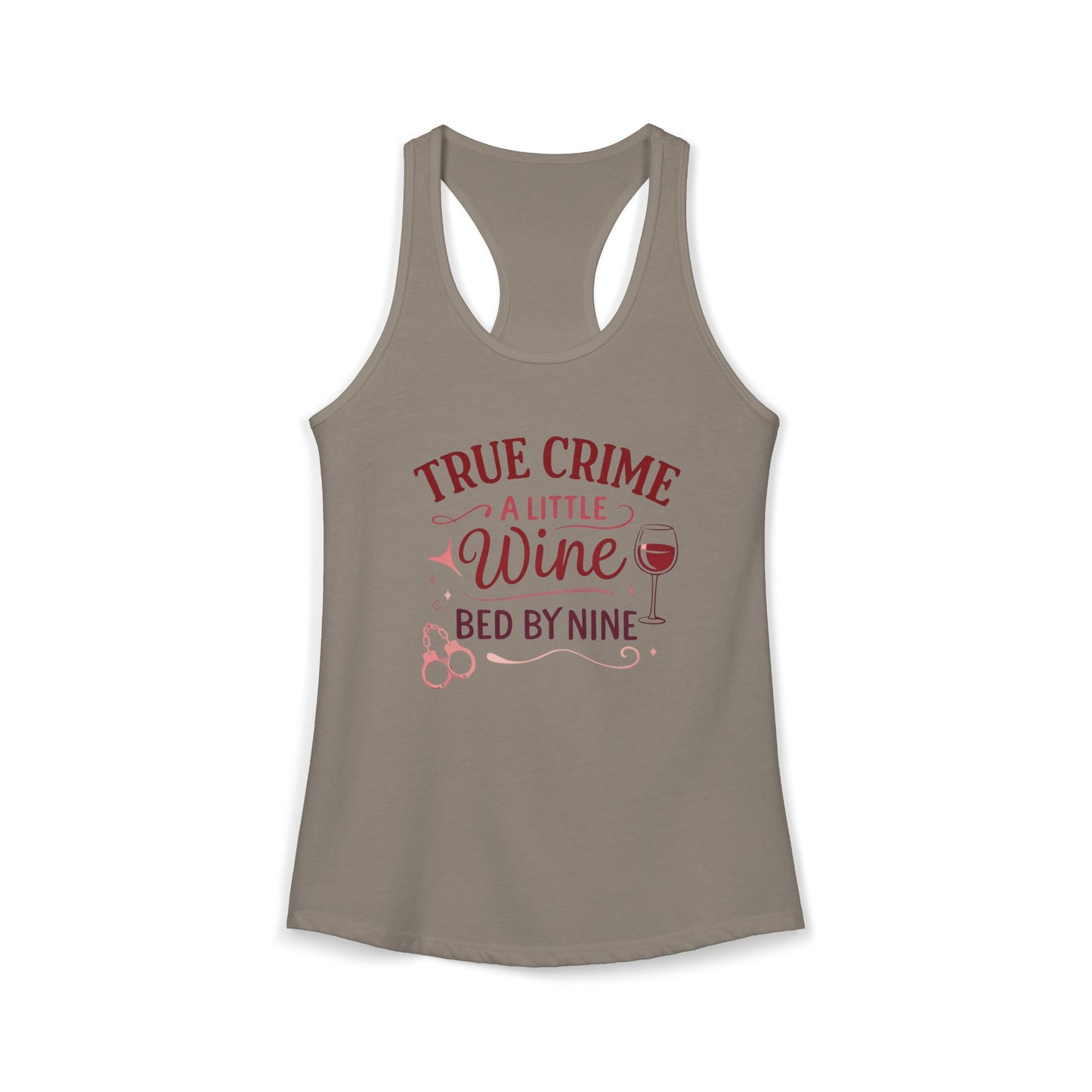 NEW Women's True Crime And Wine Racerback Tank
