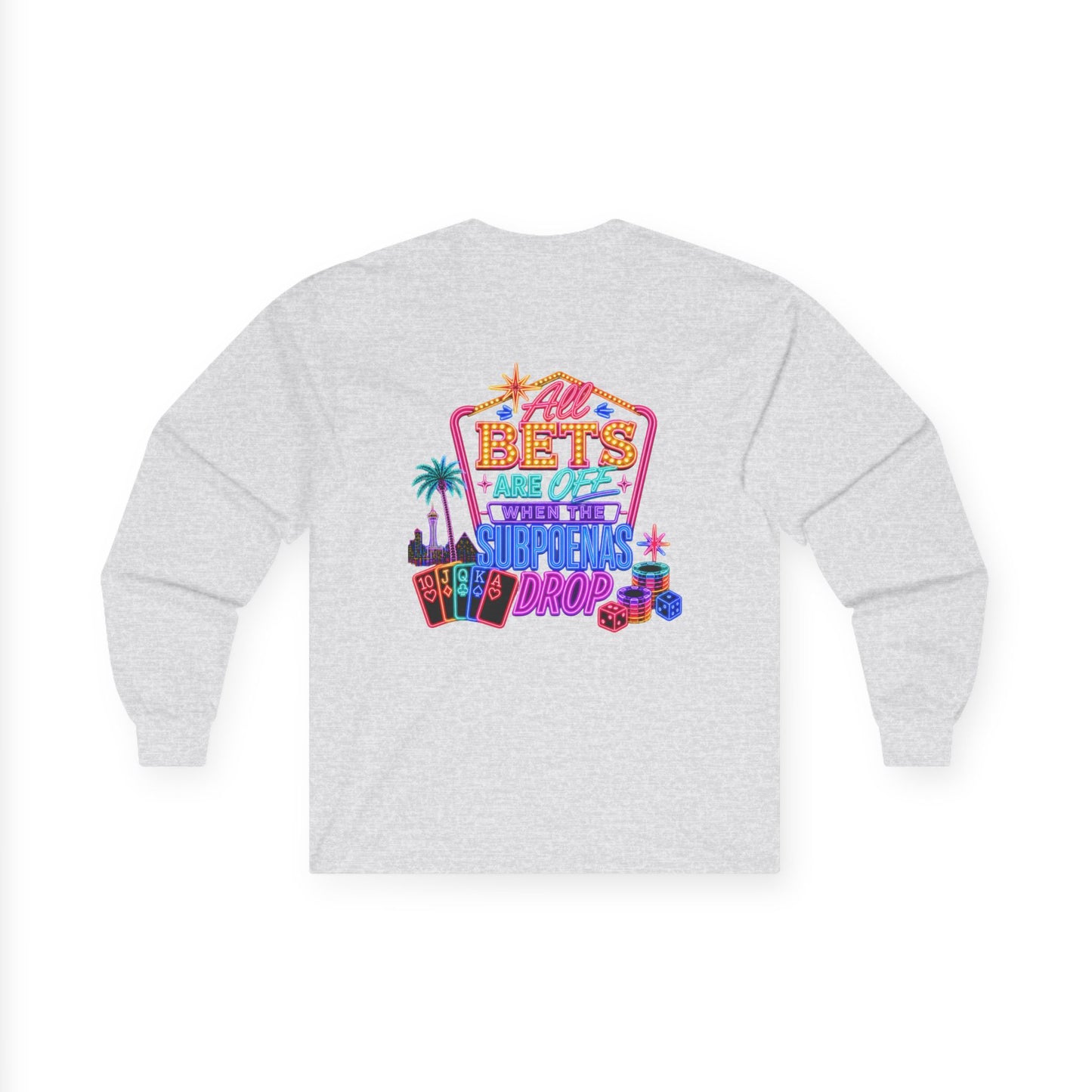 Retro Vegas Crewneck Long Sleeve Tee – "All Bets Are Off" Crime Con 26'