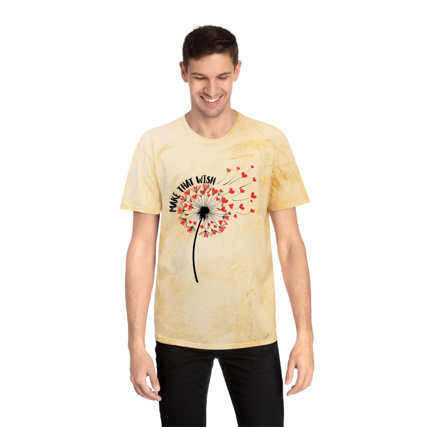Dandelion 'Make That Wish' Tie-Dye Tee NEW FUN