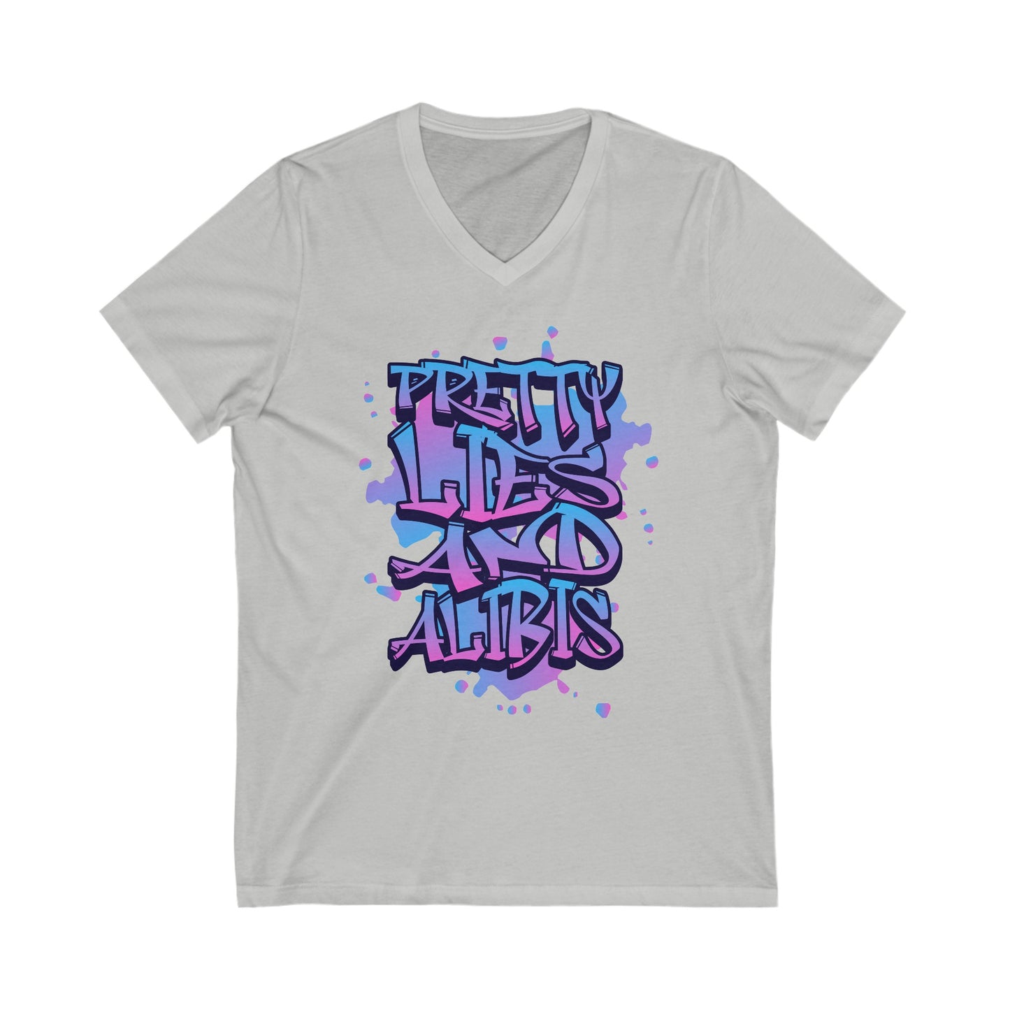 Pretty Lies Retro Unisex Jersey Short Sleeve V-Neck Tee