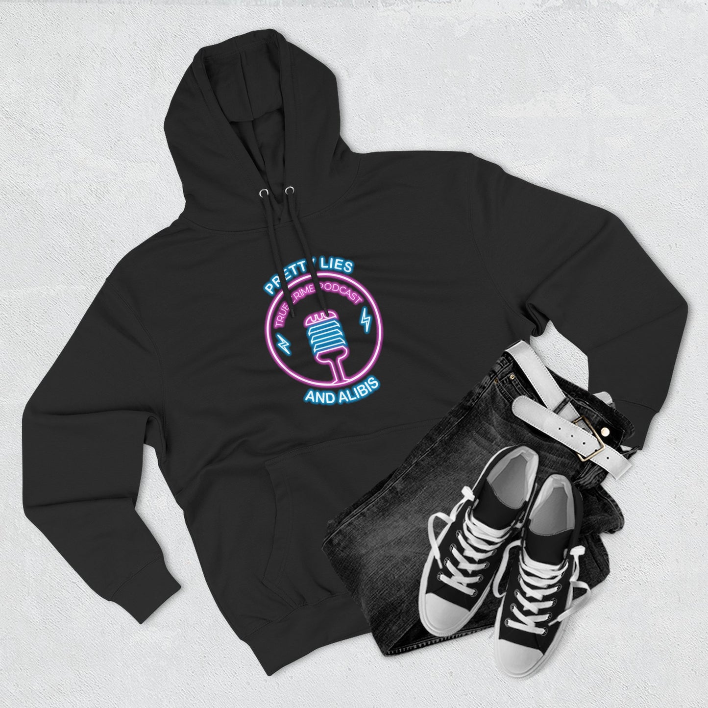 Retro Vegas Neon Hoodie — "What Happens In Vegas" (Design 2) Crime Con 26'