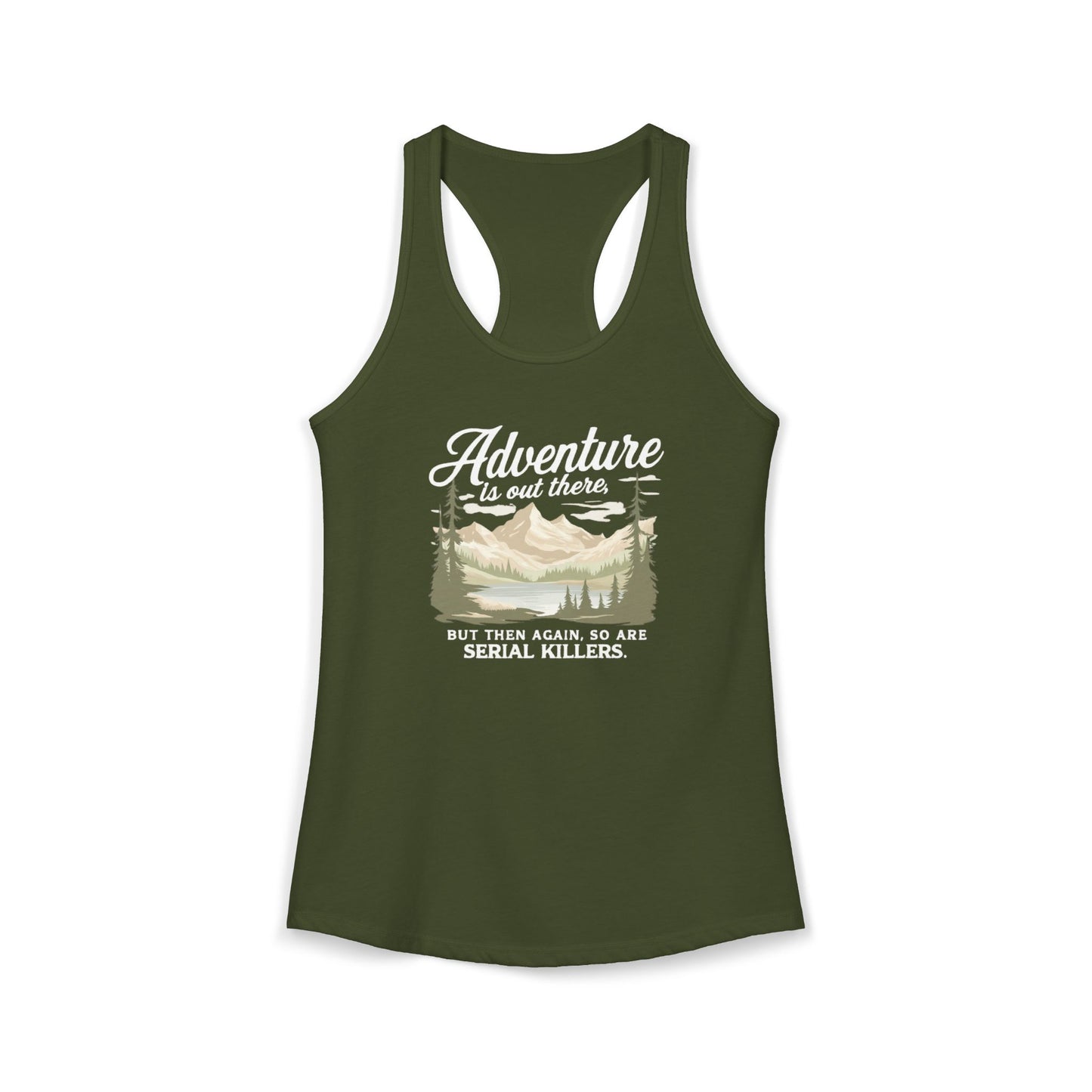 NEW Women's Ideal Racerback Tank "Adventure is out there"