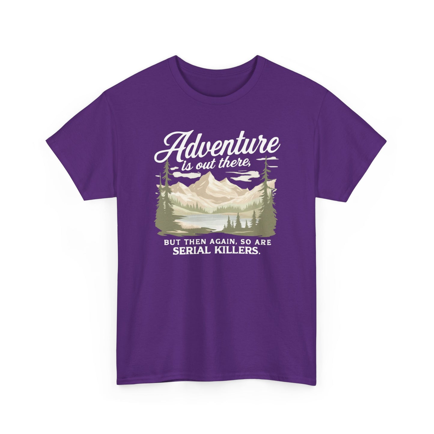 Adventure Is Out There Tee — Retro Mountain Camping Graphic T‑Shirt