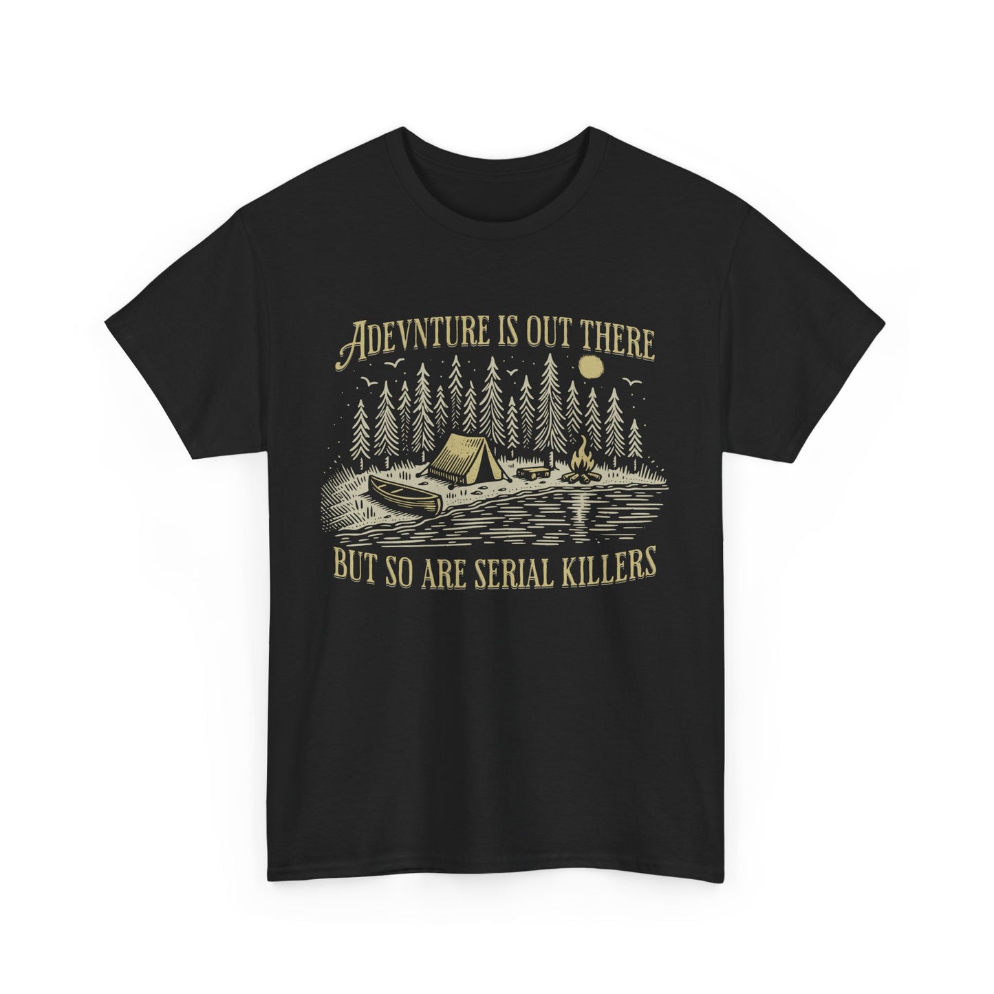Adventure Is Out There Unisex Heavy Cotton Tee - Funny Outdoor Shirt