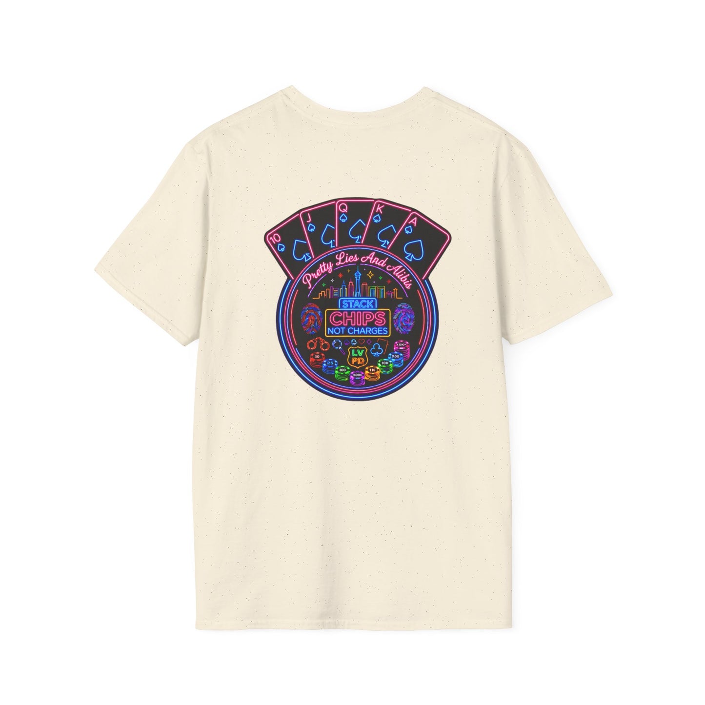Crew T-Shirt — "Stack Chips Not Charges" Crime Con 26'