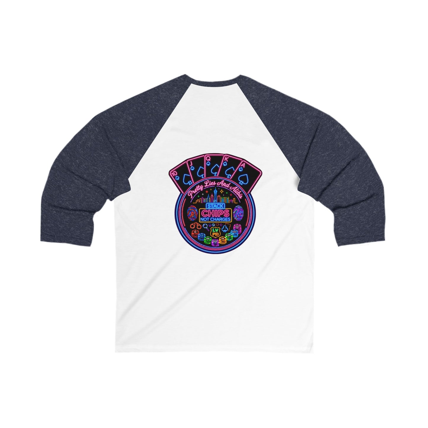 Baseball Tee -  "Stack Chips Not Charges" Crime Con 26'