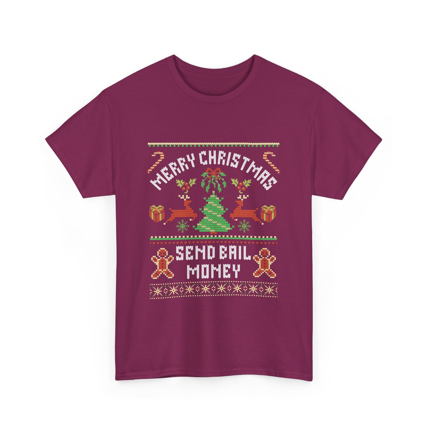 NEW! Merry Christmas Send Bail Unisex Heavy Cotton Tee