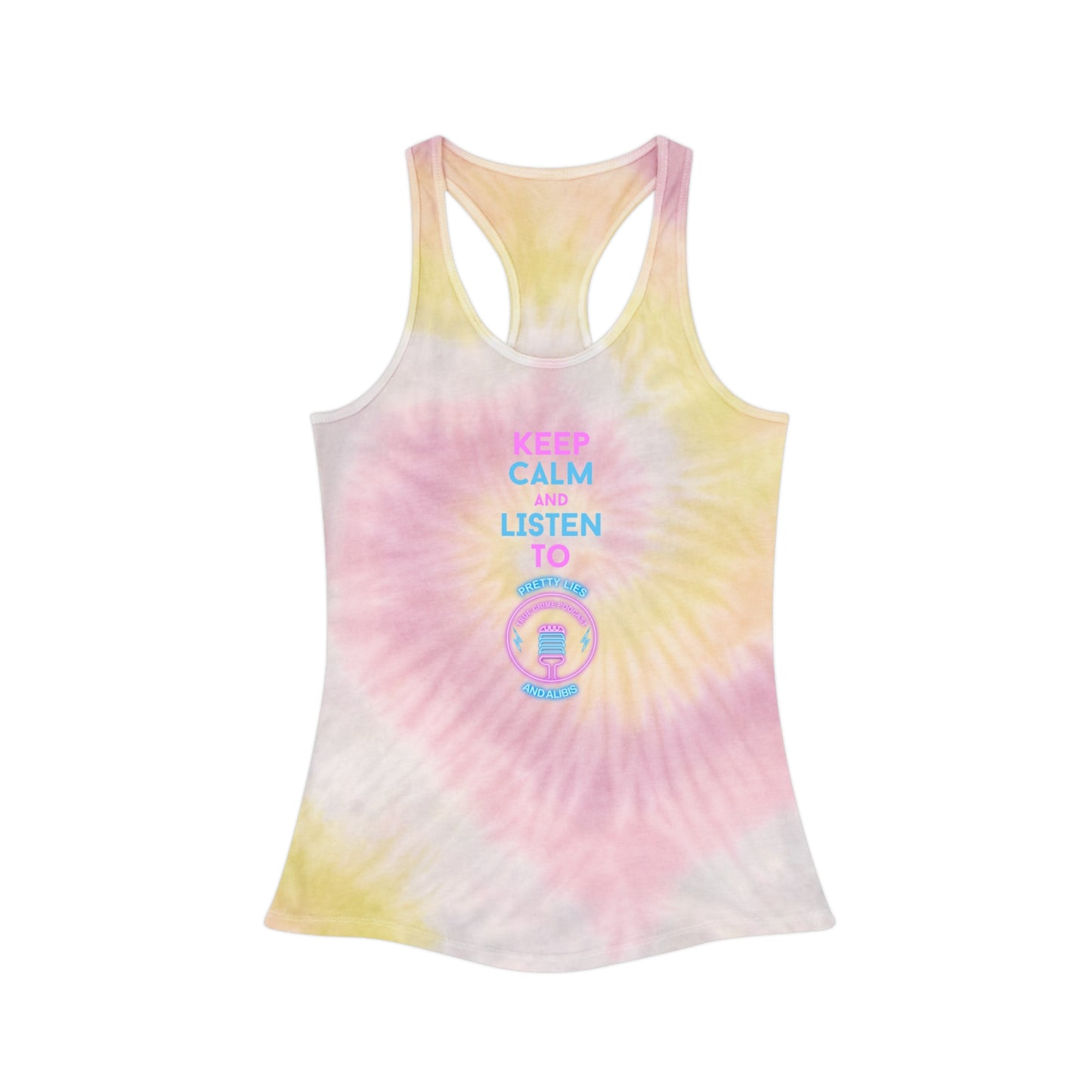 Keep Calm Tie Dye Racerback Tank Top