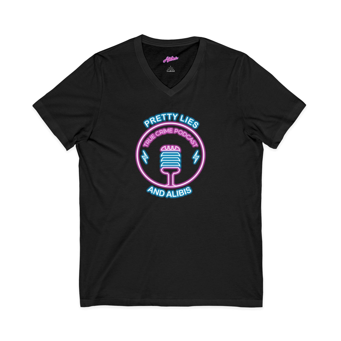 V-Neck Tee – "What Happens In Vegas" Crime Con 26' (Design 2)