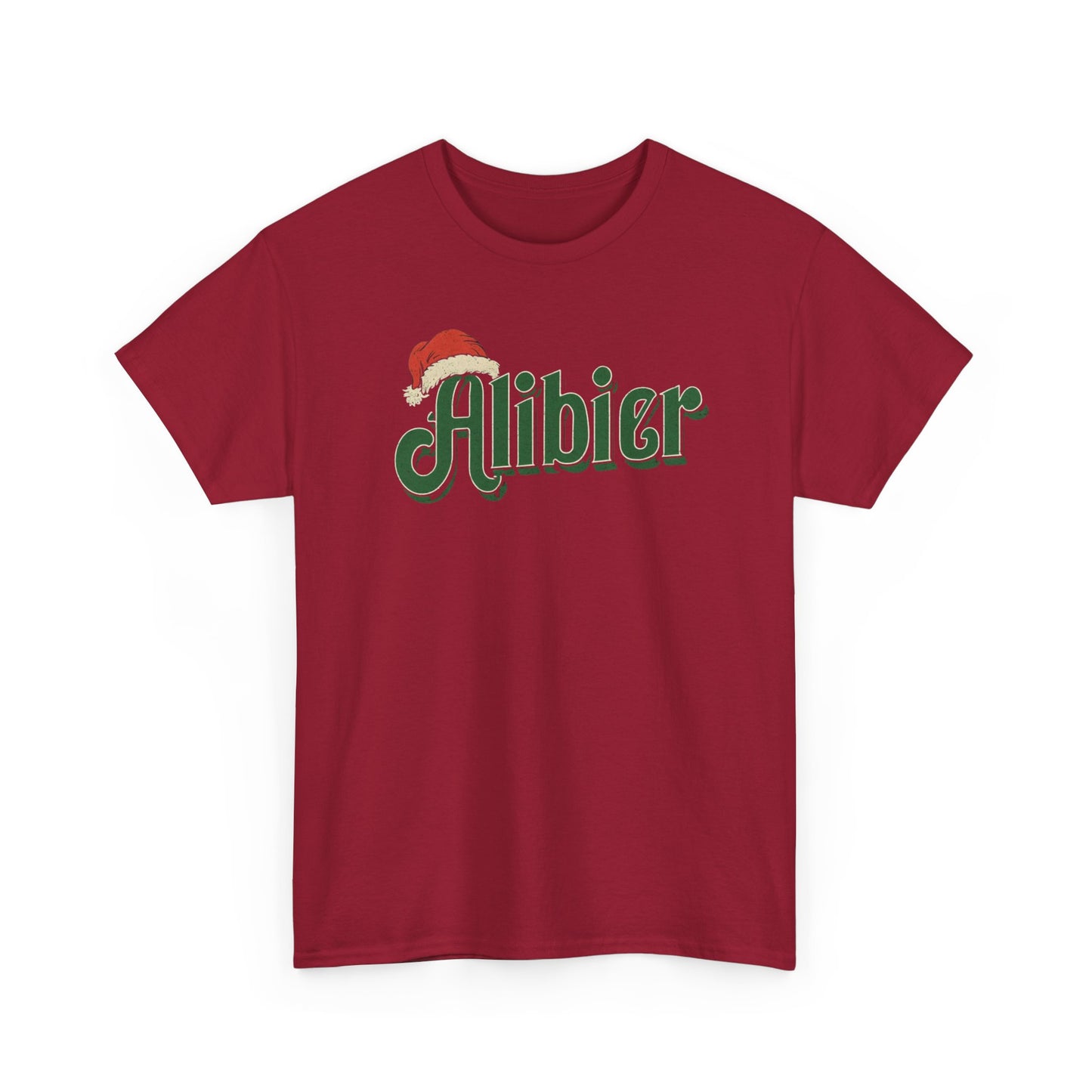 Alibier Unisex Heavy Cotton Tee - Retro Christmas Vibes Graphic Tee