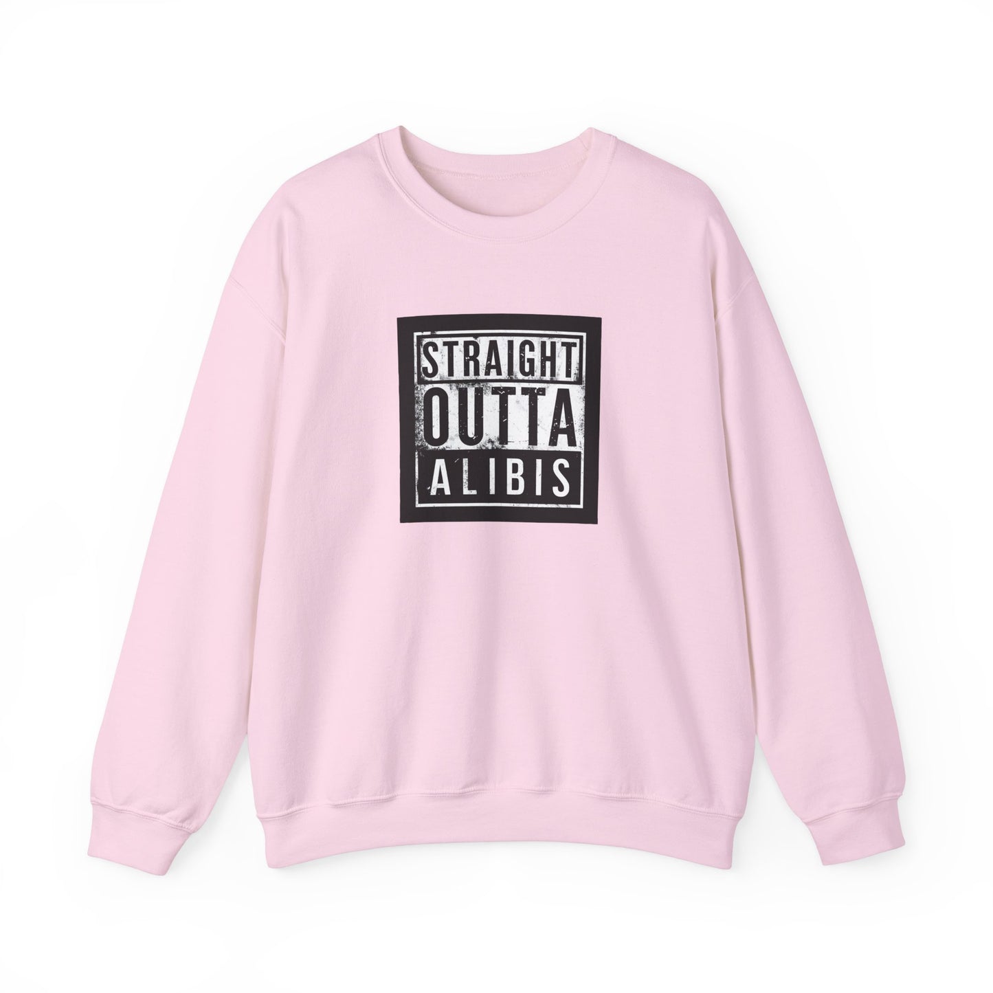 NEW! Retro Straight Outta Alibis Unisex Heavy Blend™ Crewneck Sweatshirt - Fun & Casual Fashion