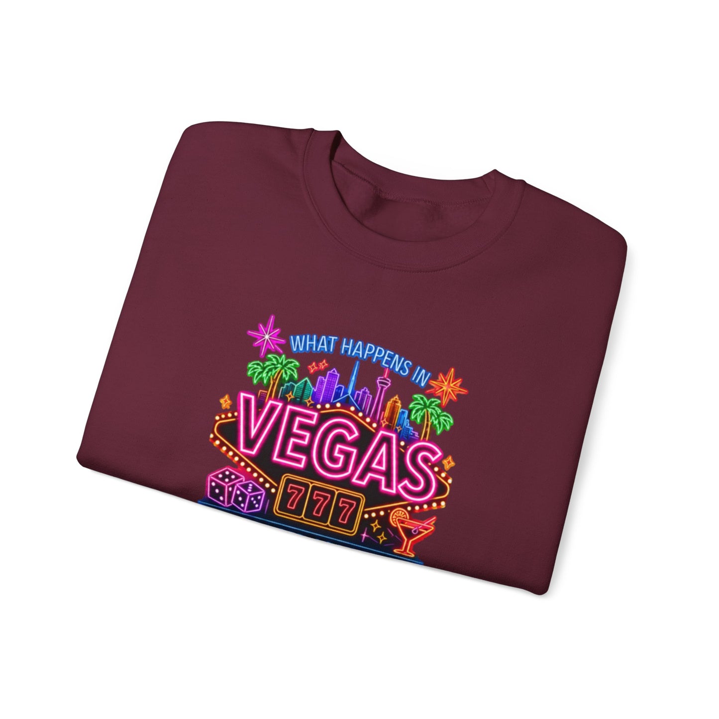 Las Vegas Neon "What Happens In Vegas" Crime Con 26' (Design 2)  Crewneck Sweatshirt