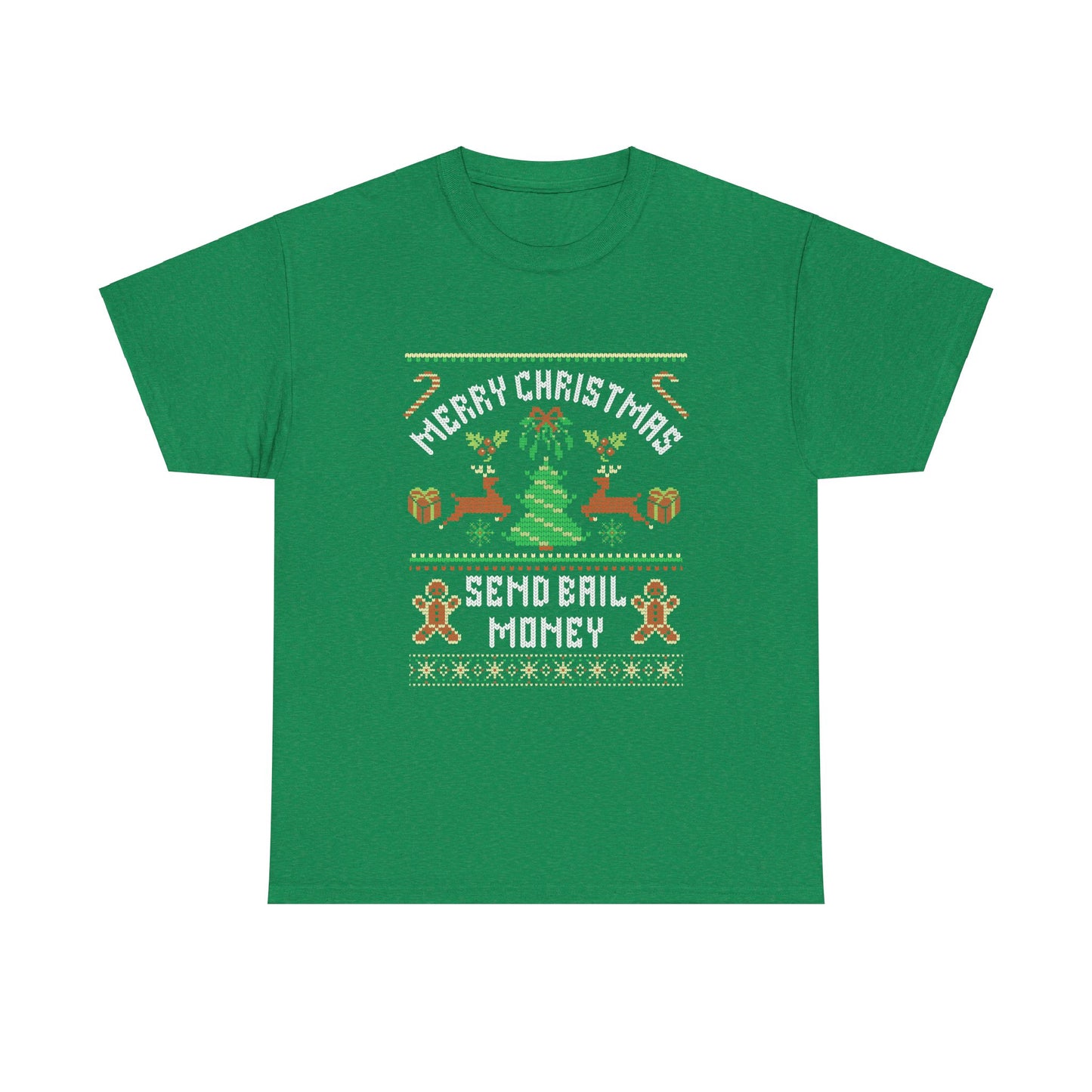 NEW! Merry Christmas Send Bail Unisex Heavy Cotton Tee