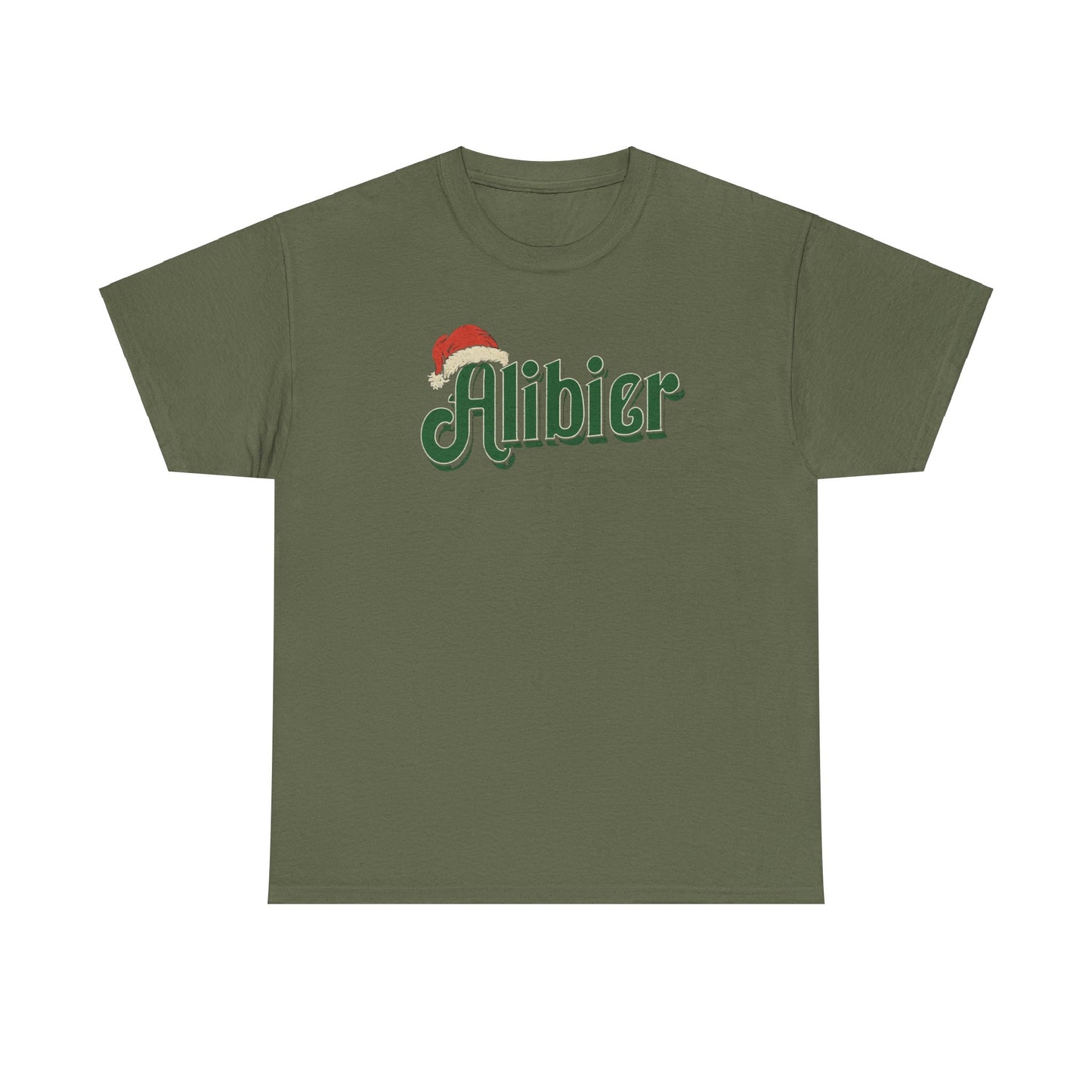 Alibier Unisex Heavy Cotton Tee - Retro Christmas Vibes Graphic Tee