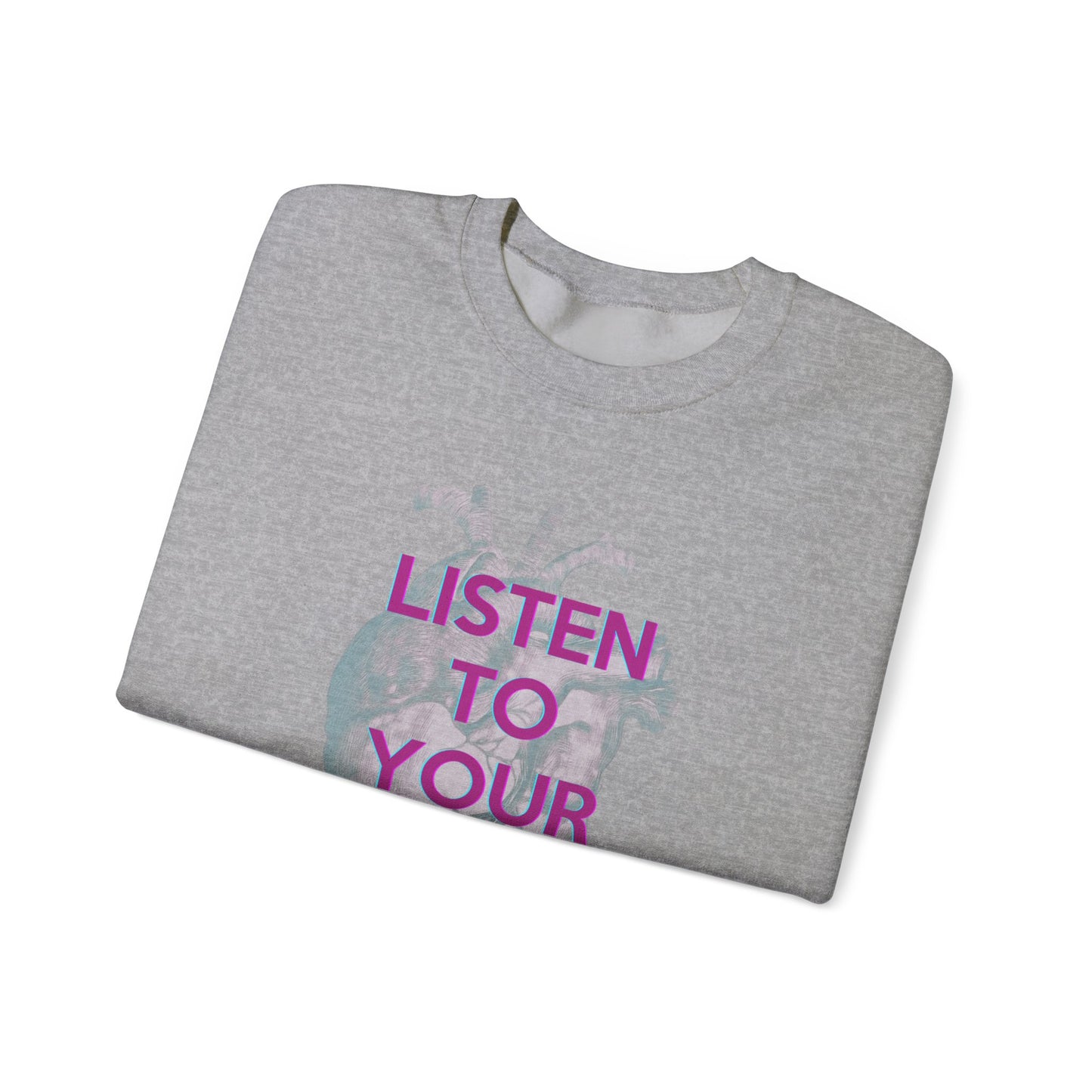 NEW Listen To Your Heart Unisex Heavy Blend™ Crewneck Sweatshirt