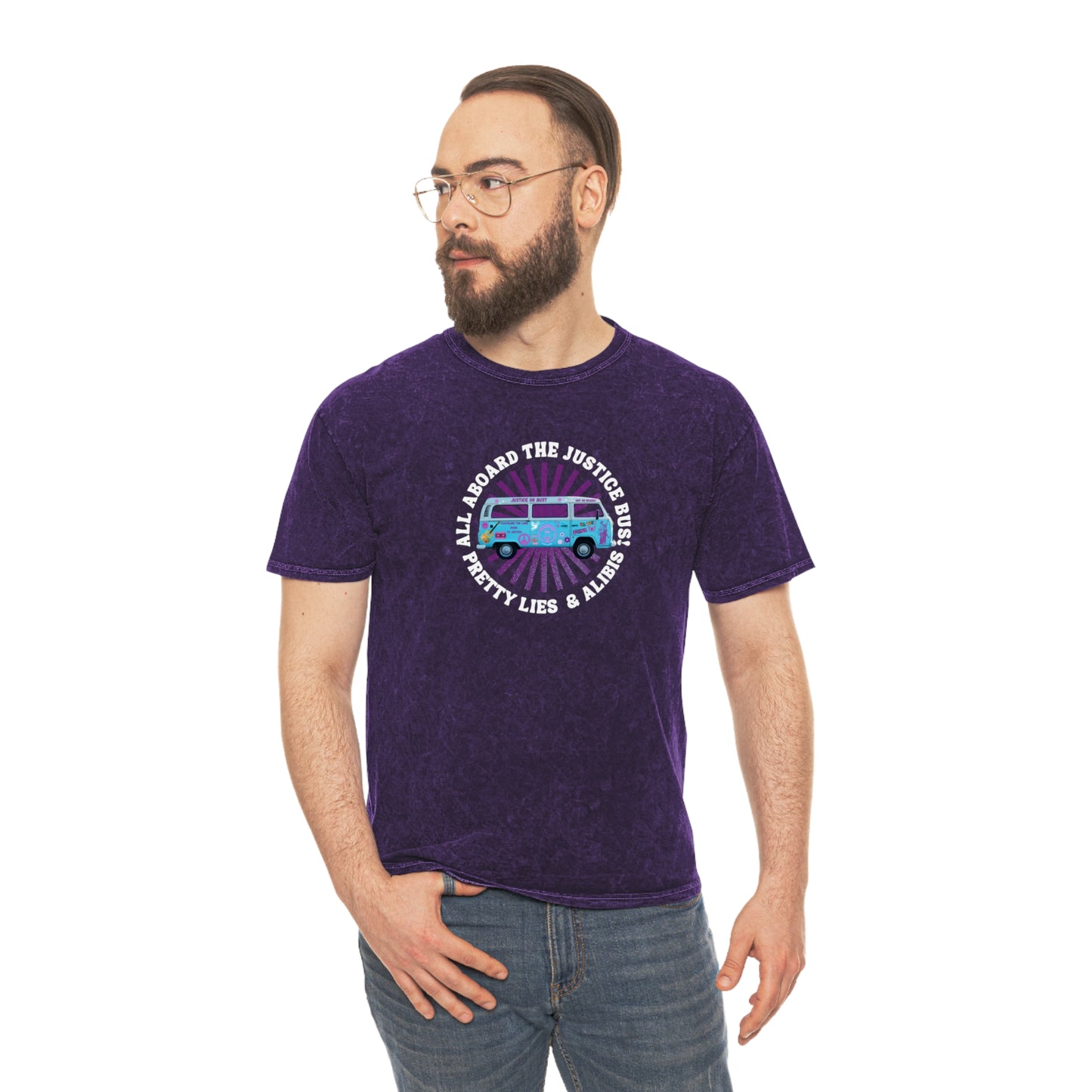 Justice Bus Unisex Mineral Wash T-Shirt