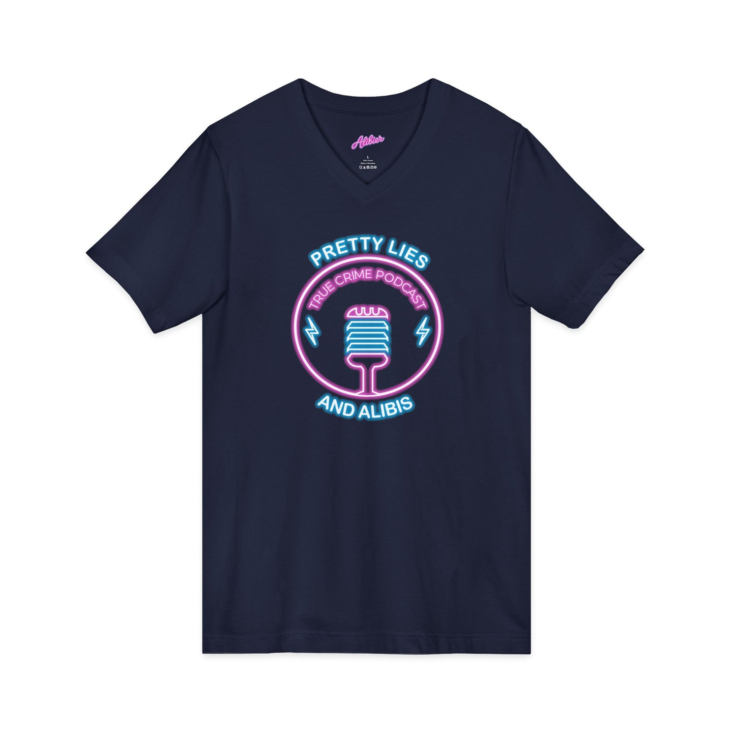 V-Neck Tee – "What Happens In Vegas" Crime Con 26' (Design 2)