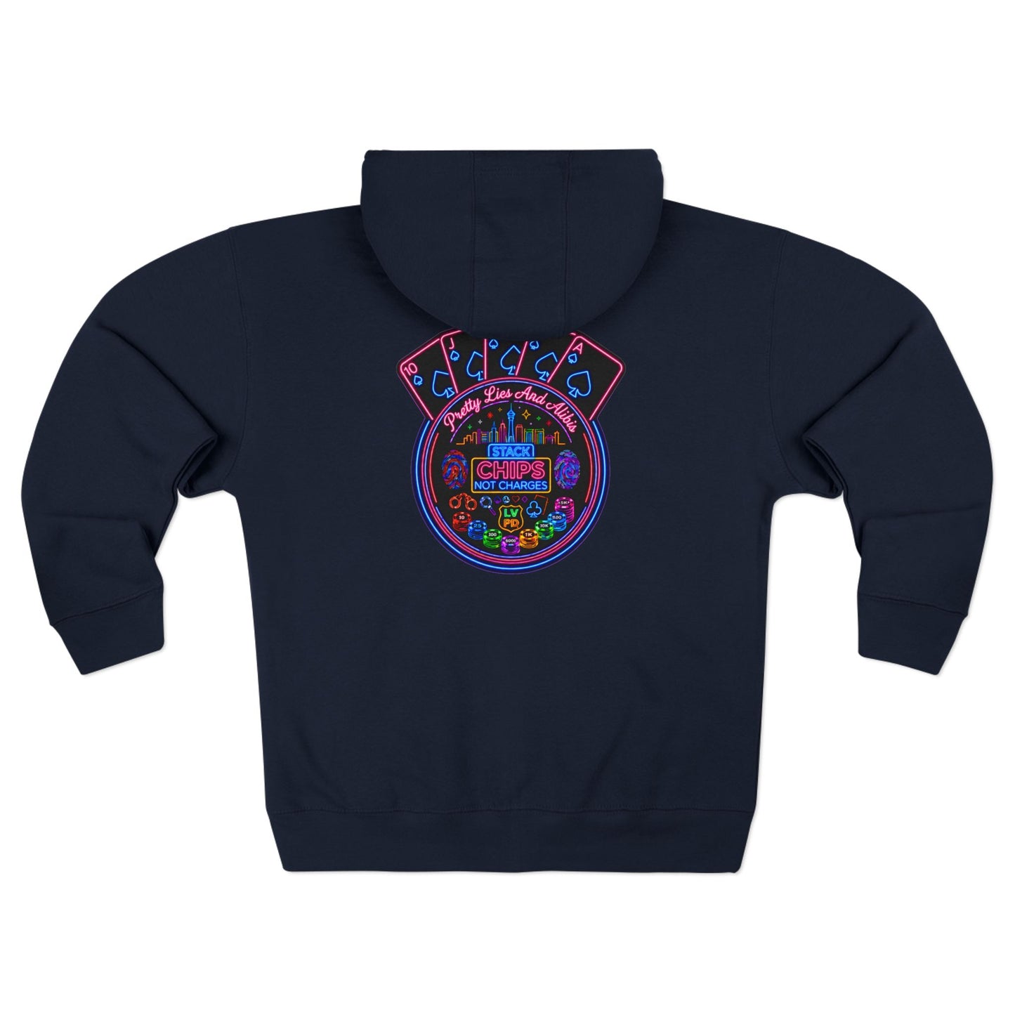 Unisex Zip Hoodie "Stack Chips Not Charges" Crime Con 26'
