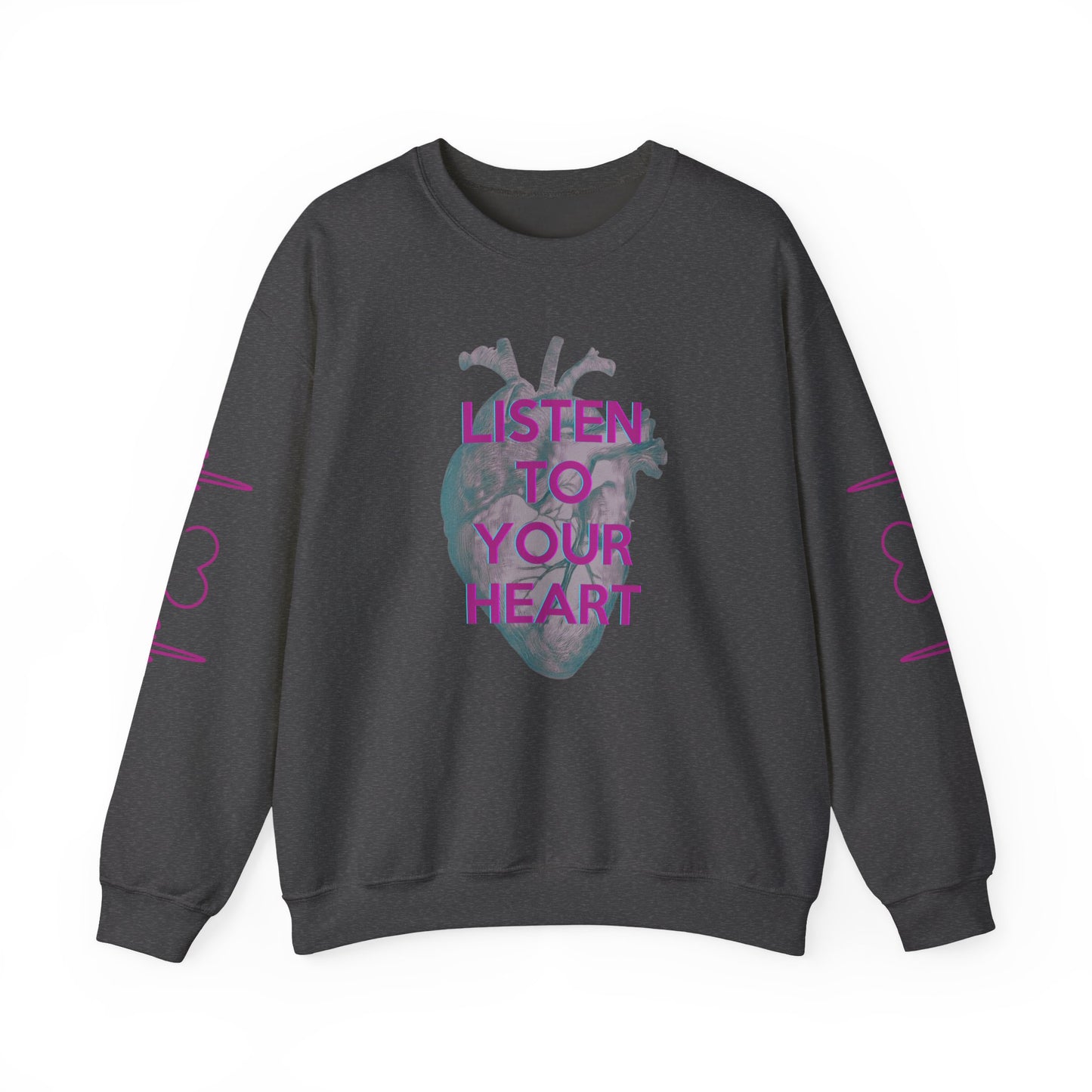 NEW Listen To Your Heart Unisex Heavy Blend™ Crewneck Sweatshirt