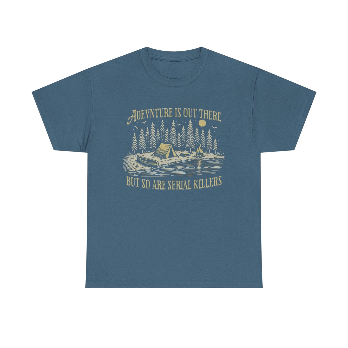 Adventure Is Out There Unisex Heavy Cotton Tee - Funny Outdoor Shirt