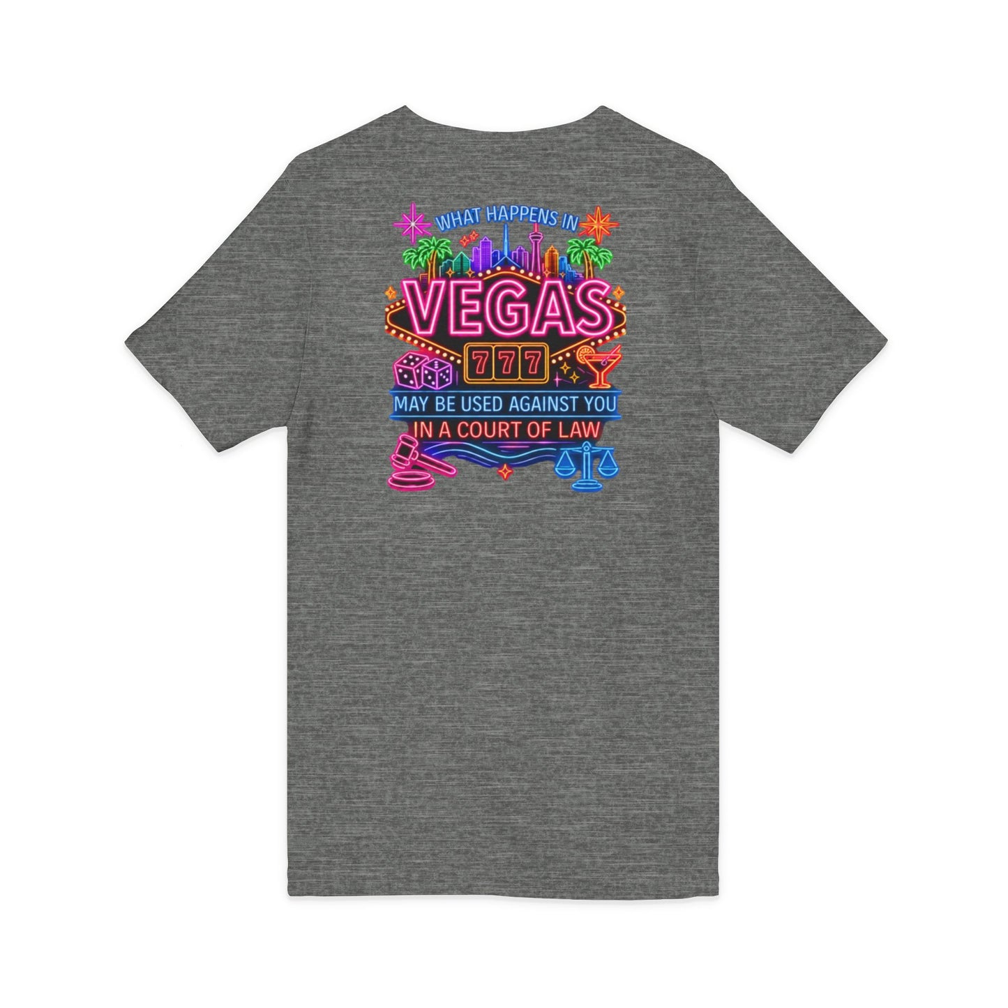 V-Neck Tee – "What Happens In Vegas" Crime Con 26' (Design 2)