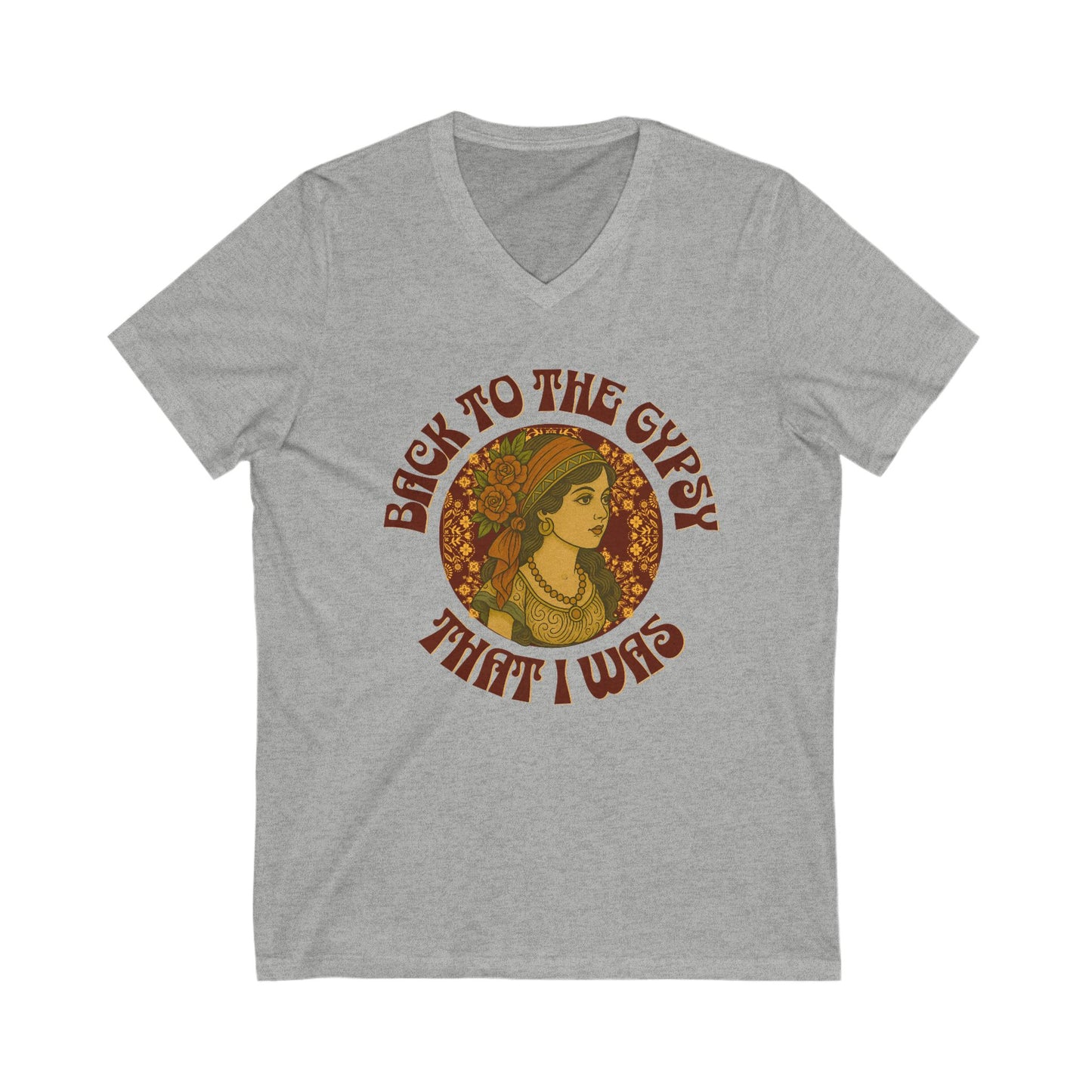 V-Neck Tee - Lyrics inspired tee - Back To The Gypsy That I Was - New 2025
