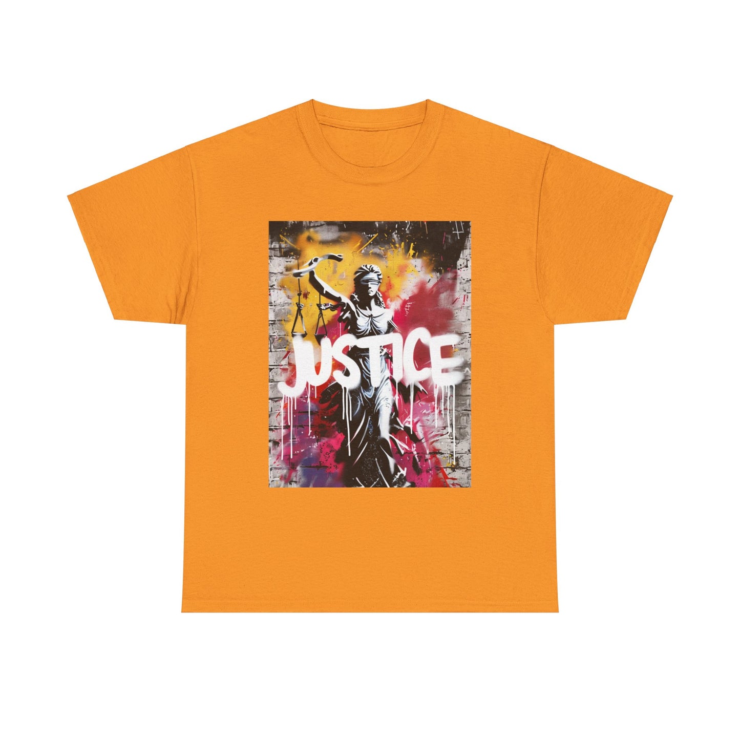 NEW! Justice Graphic Unisex Heavy Cotton Tee - Bold Statement Shirt