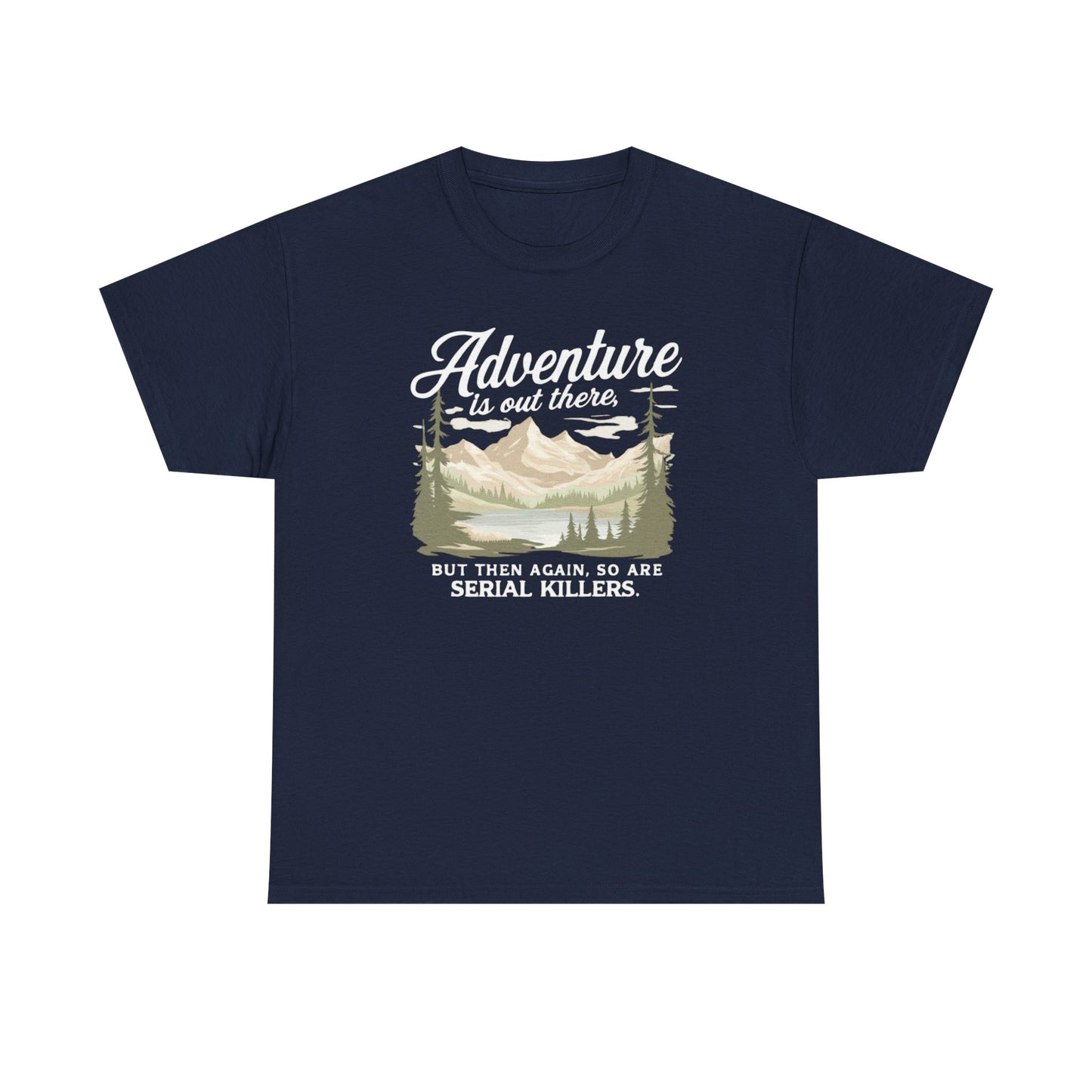 Adventure Is Out There Tee — Retro Mountain Camping Graphic T‑Shirt