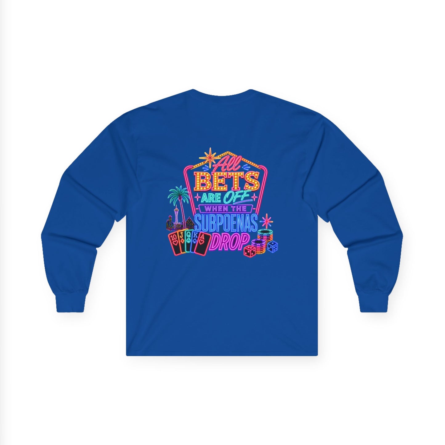 Retro Vegas Crewneck Long Sleeve Tee – "All Bets Are Off" Crime Con 26'