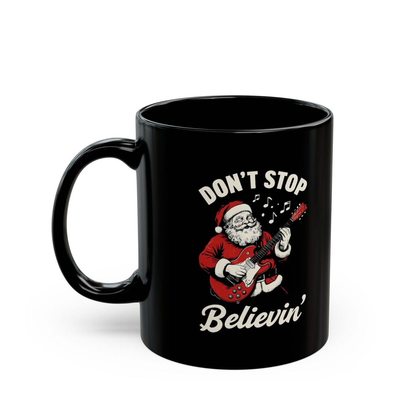 Christmas Santa Rock Band Mug - Don't Stop Believin' 11oz & 15oz