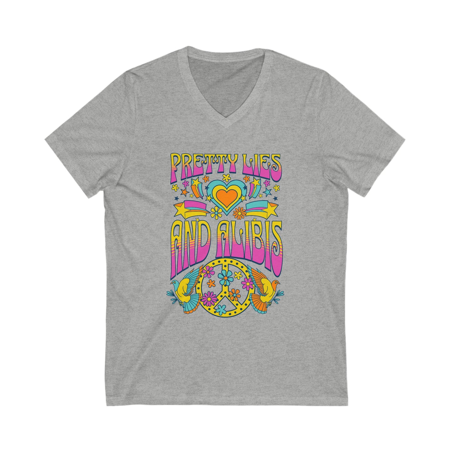 Hippie Unisex Jersey Short Sleeve V-Neck Tee