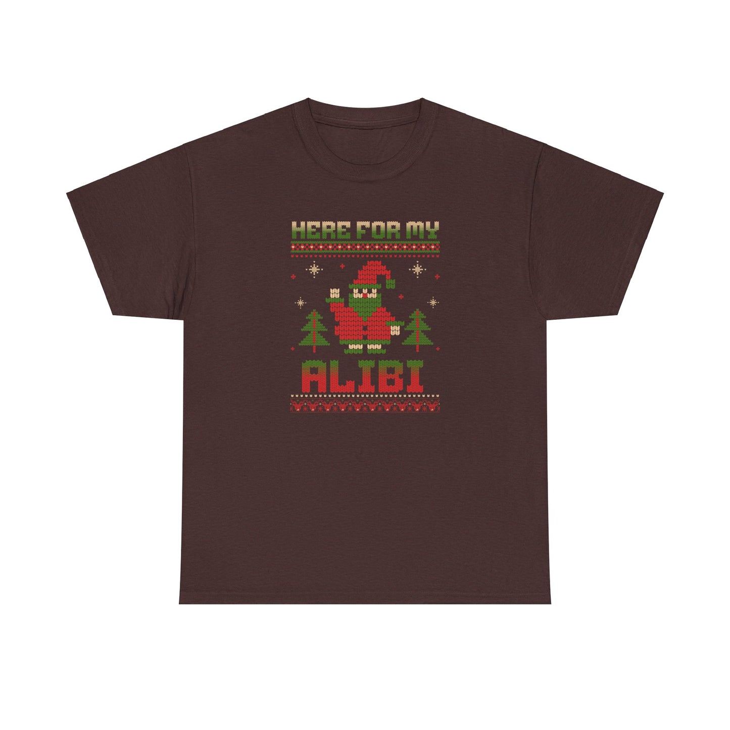 Here for My Alibi Unisex Christmas Tee