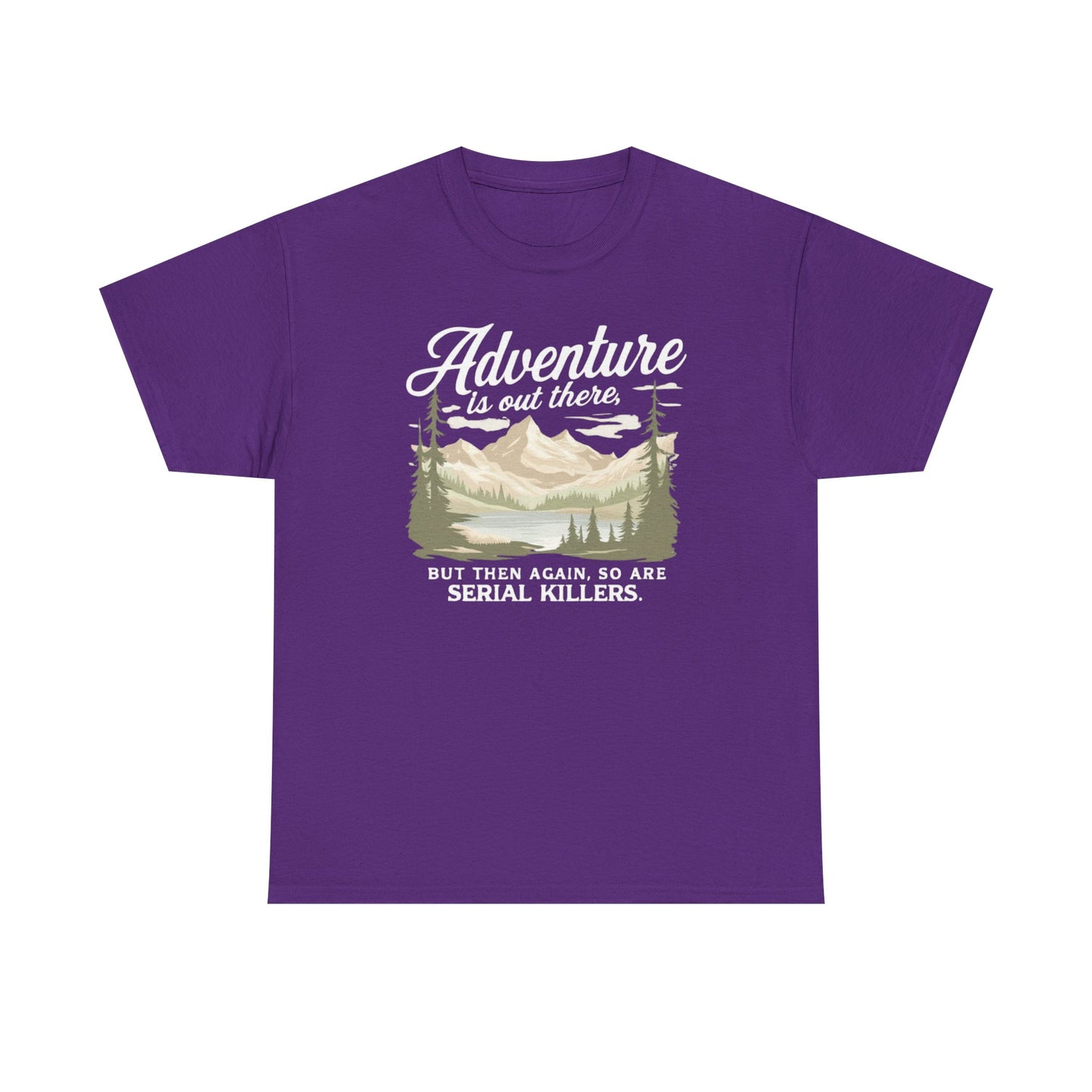 Adventure Is Out There Tee — Retro Mountain Camping Graphic T‑Shirt